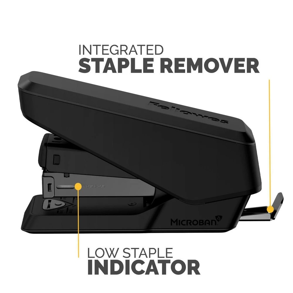 5 Fellowes LX840 Half Strip Easy Press Stapler Black, 5 of 8