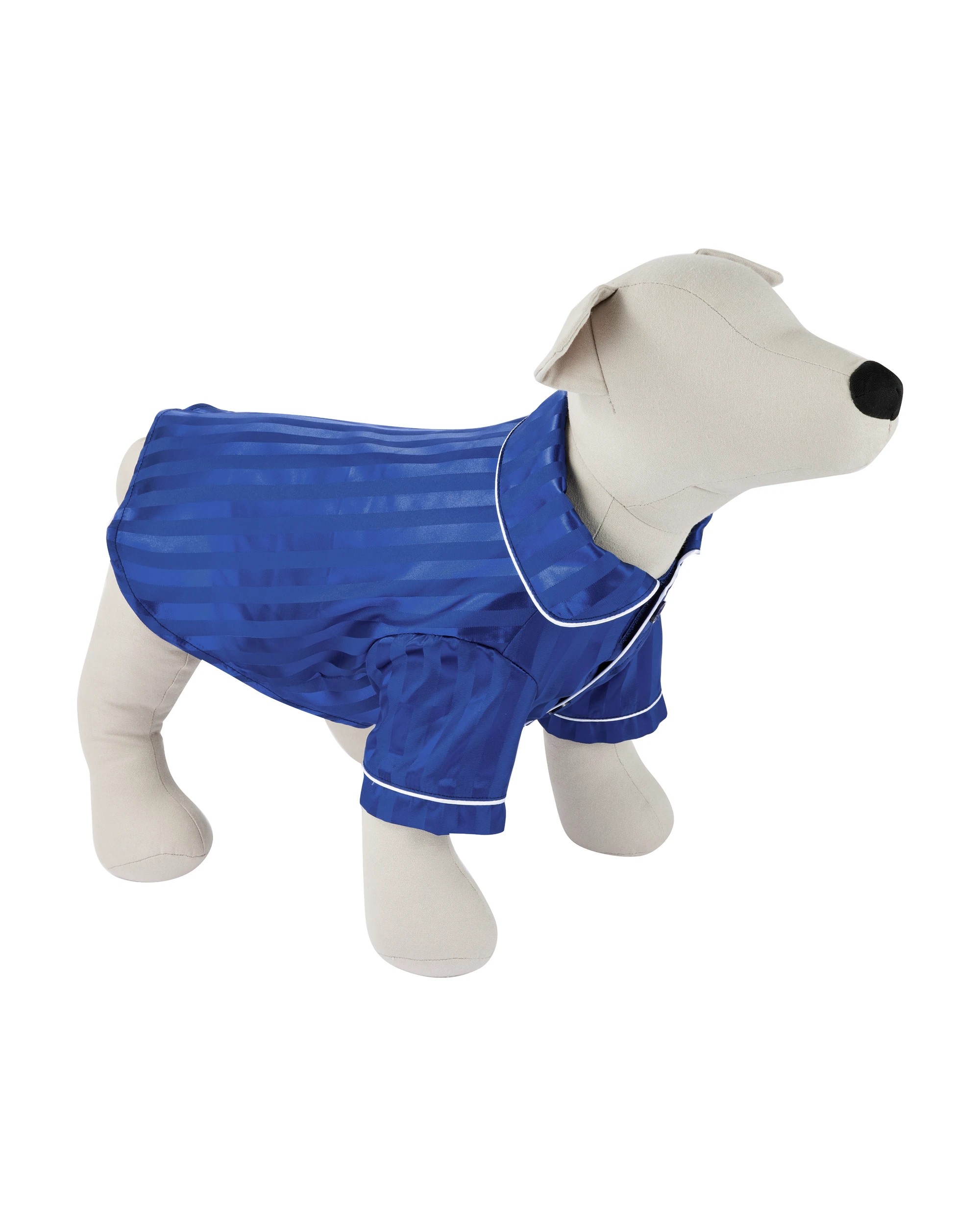 5 Pet Satin Stripe Pyjamas - Medium, Navy, 5 of 9