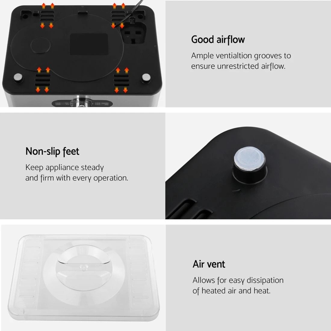 5 Devanti 5 Trays Food Dehydrator Stainless Steel Tray - Silver, 5 of 5