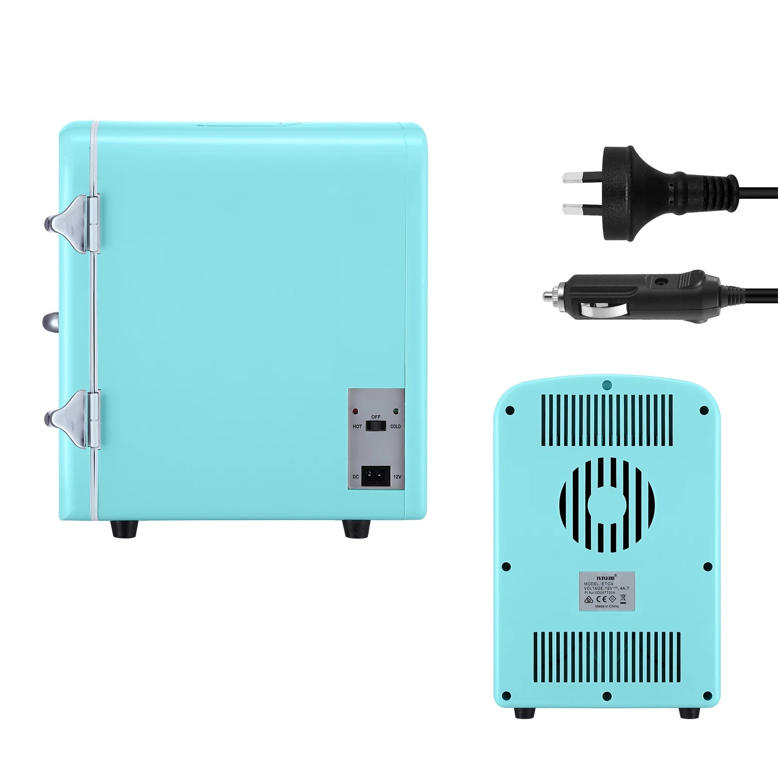 3 Maxkon Mini Fridge 4L 6 Can Portable Cooler Warmer, 3 of 3