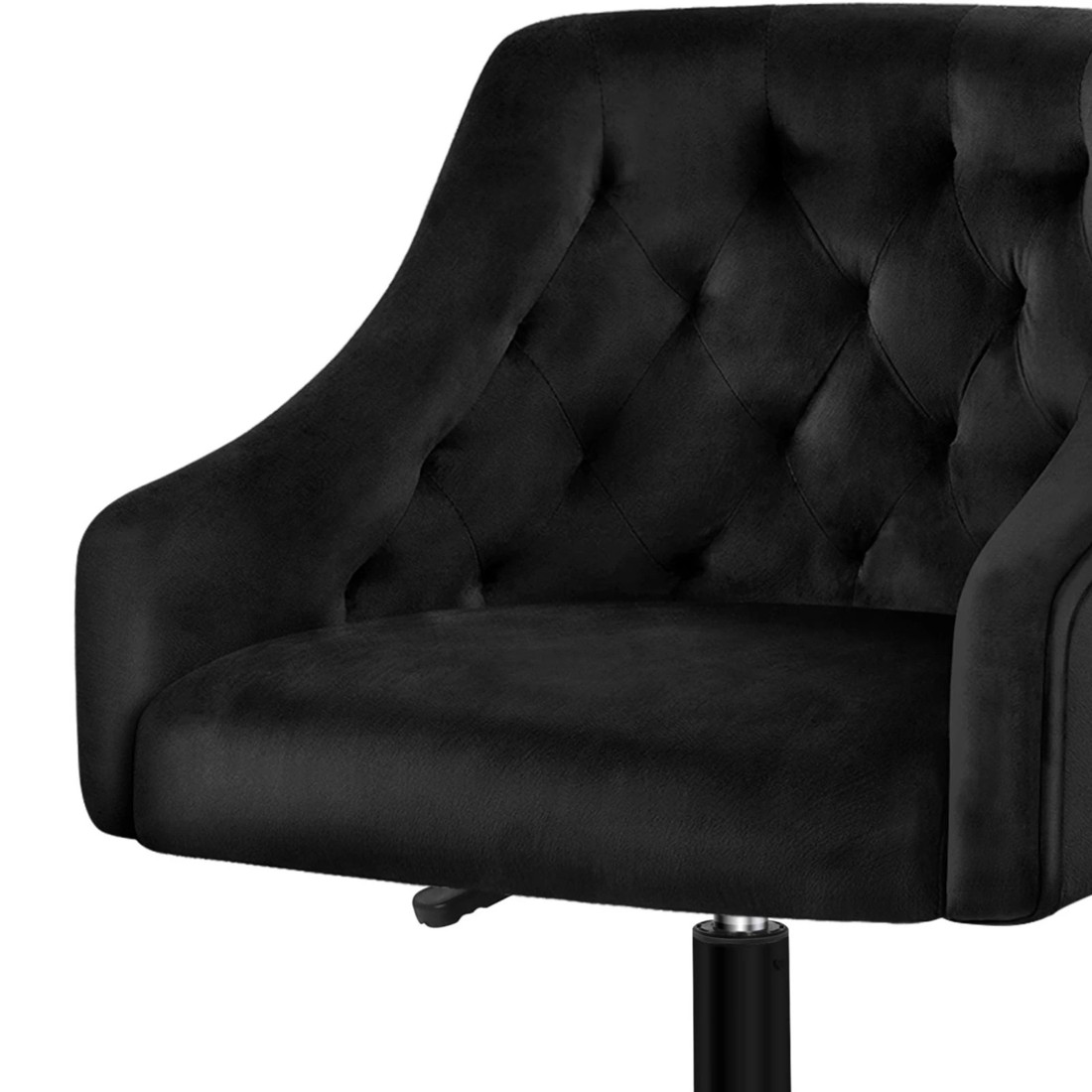 5 Alfordson Velvet Office Chair Computer Swivel Armchair Work Adult Kids - Black, 5 of 10