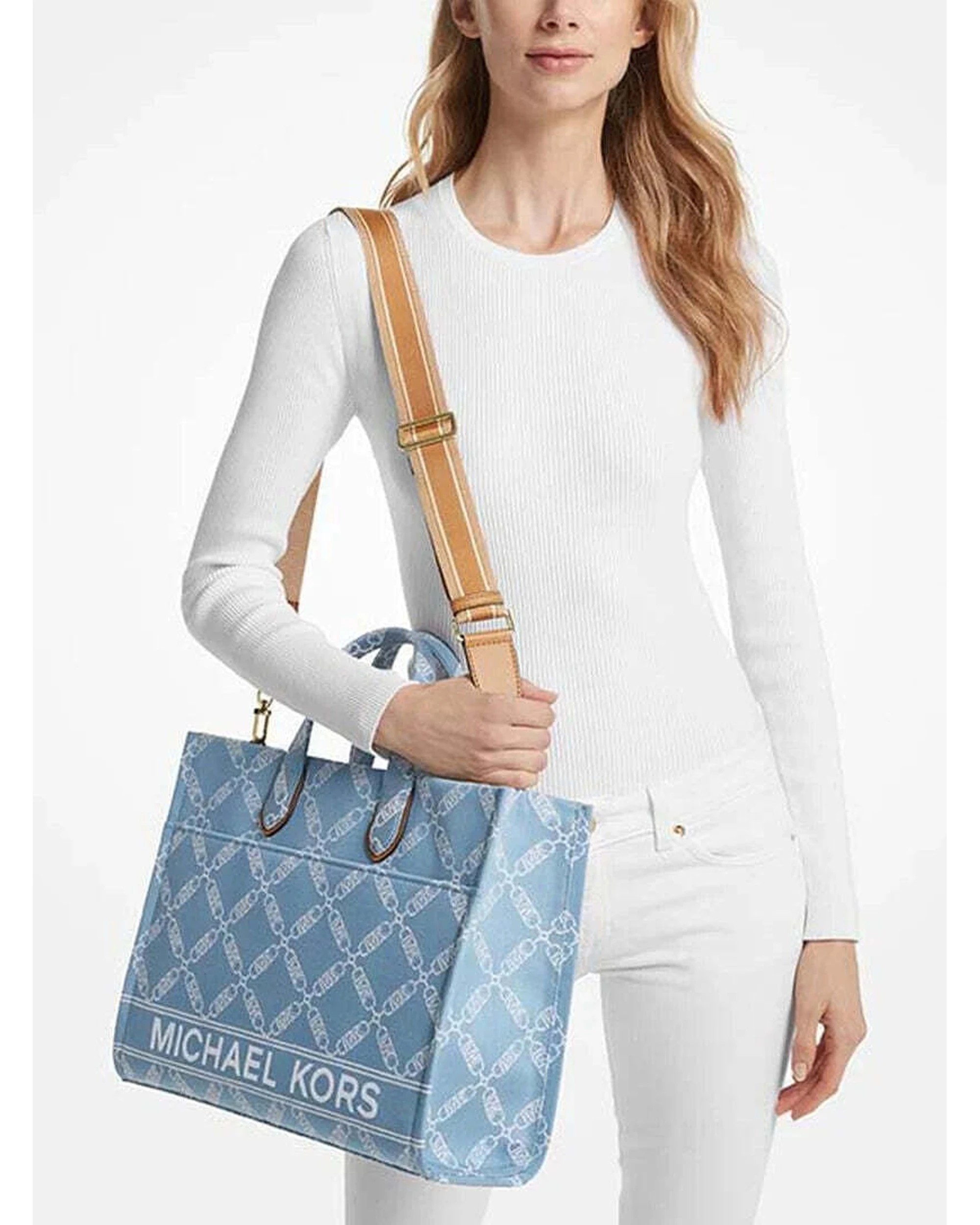 3 Michael Kors Gigi Large Grab Tote Bag With Crossbody Strap - One Size - Multi, 3 of 3