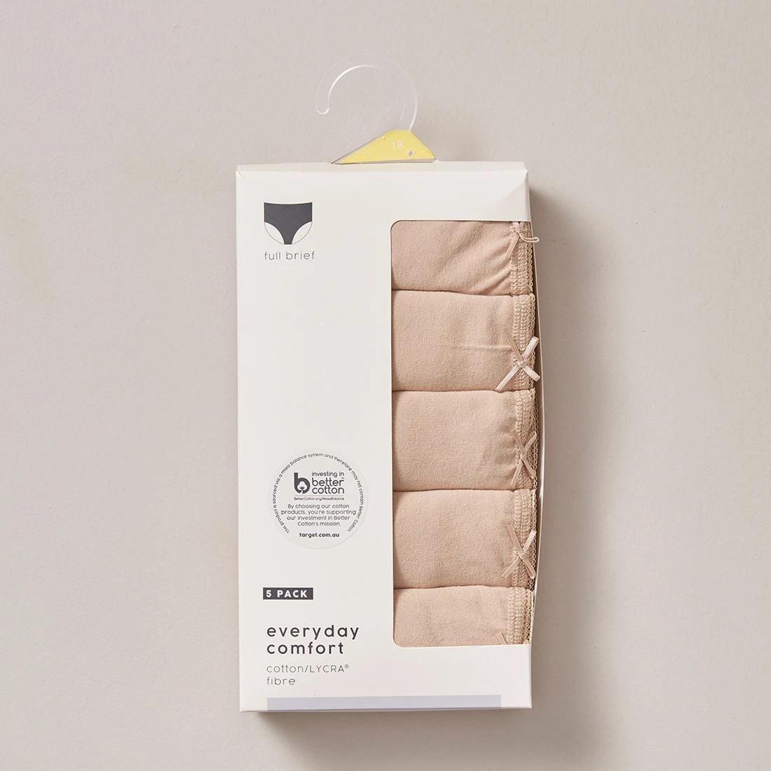 2 Target 5 Pack Cotton/elastane Full Briefs FF LATTE, 2 of 7