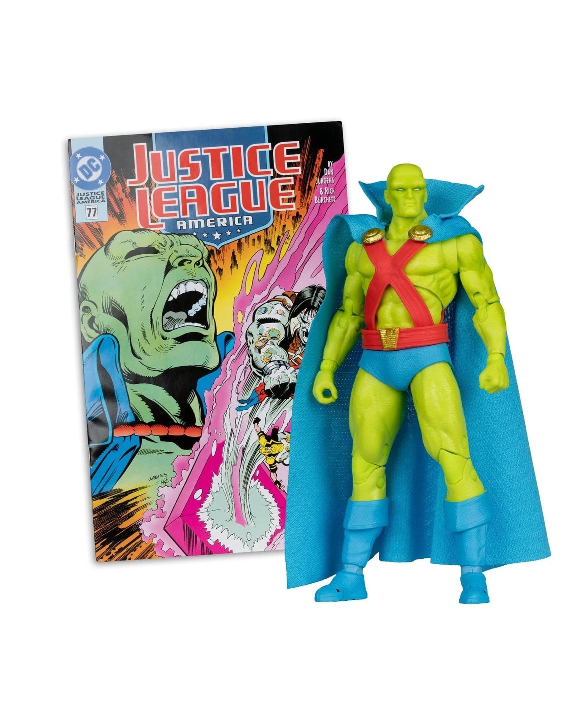 1 DC Direct Page Punchers Justice League #77 Martian Manhunter 7 inch Figure with Comic, 1 of 8