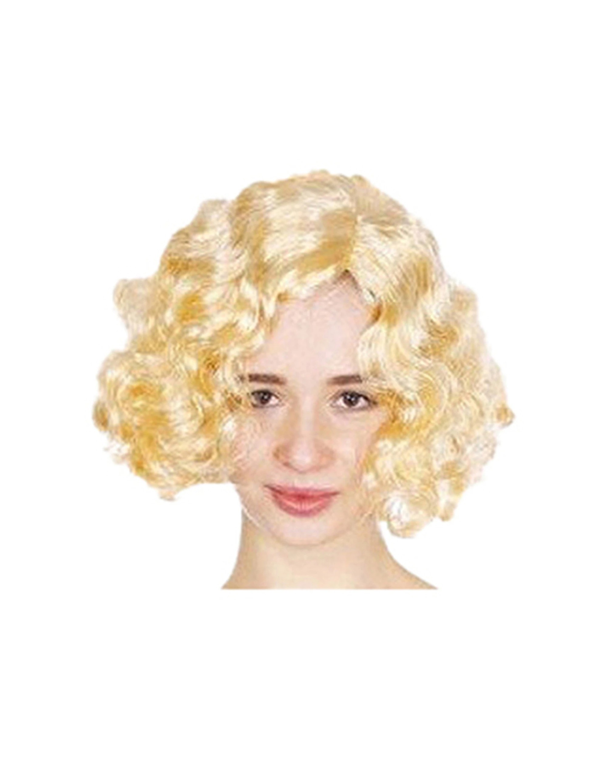 1 JD Party 1920s Curly Bob Wig Blonde Vintage Costume Accessory - Yellow, 1 of 1