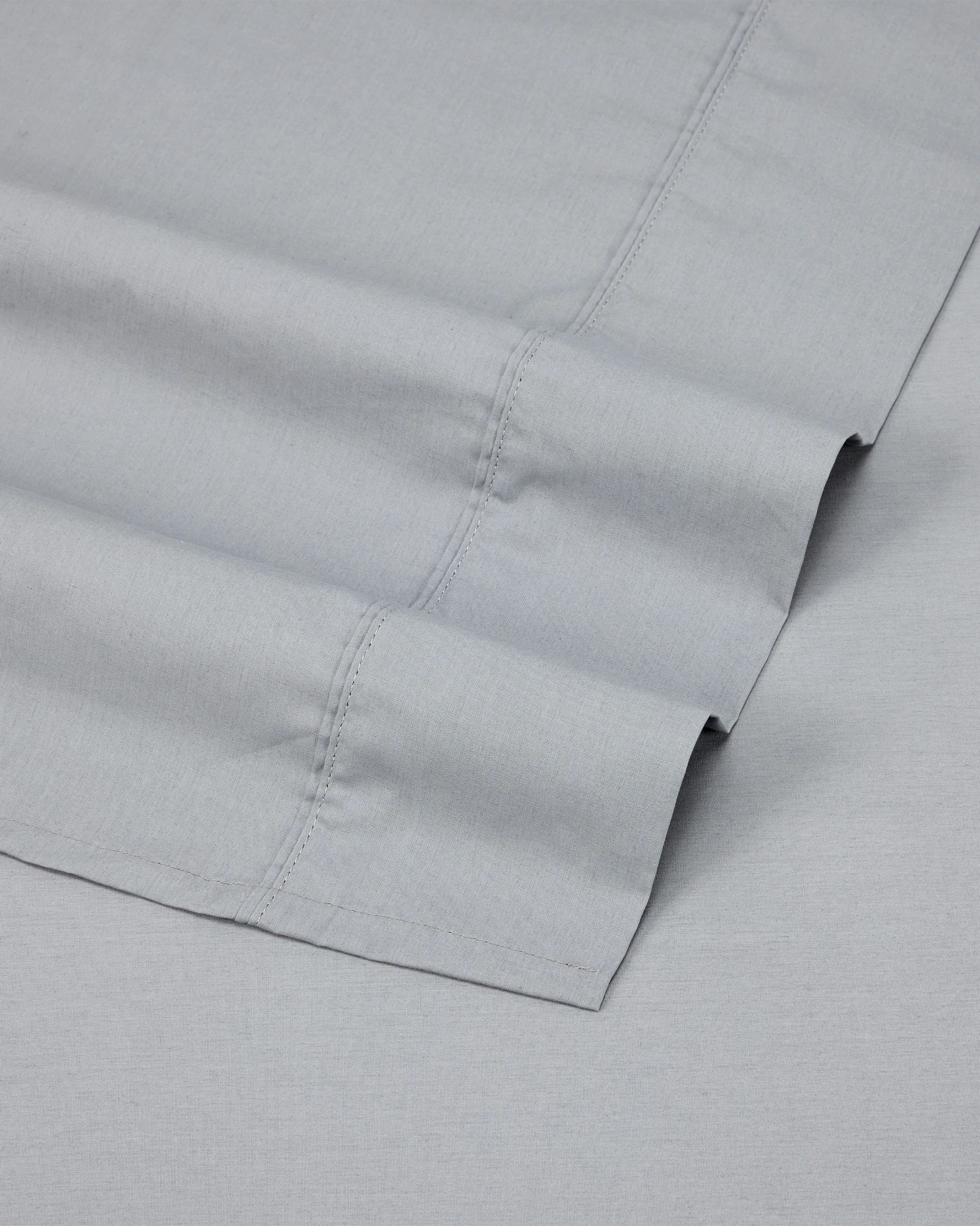 7 250 Thread Count Cotton Rich Sheet Set - Single Bed, Light Grey, 7 of 10