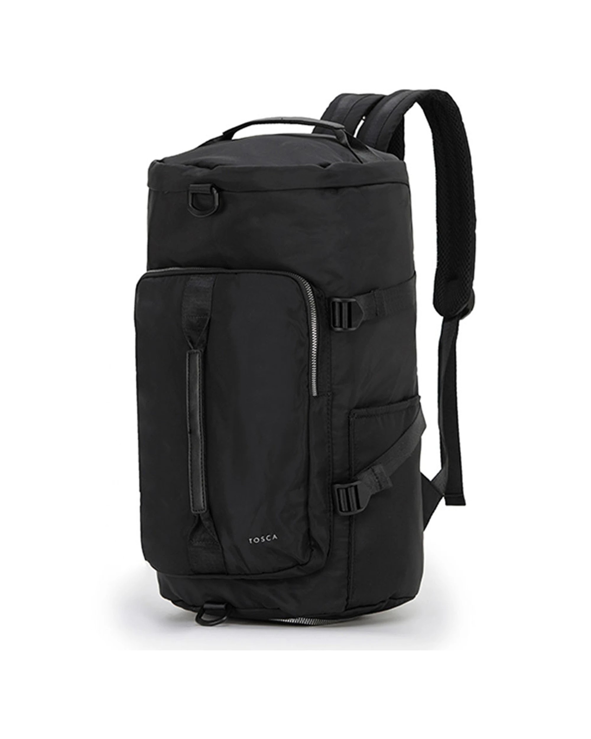 1 Tosca Barrel Travel Heavy Duty Hiking Backpack/Tote - Black, 1 of 3