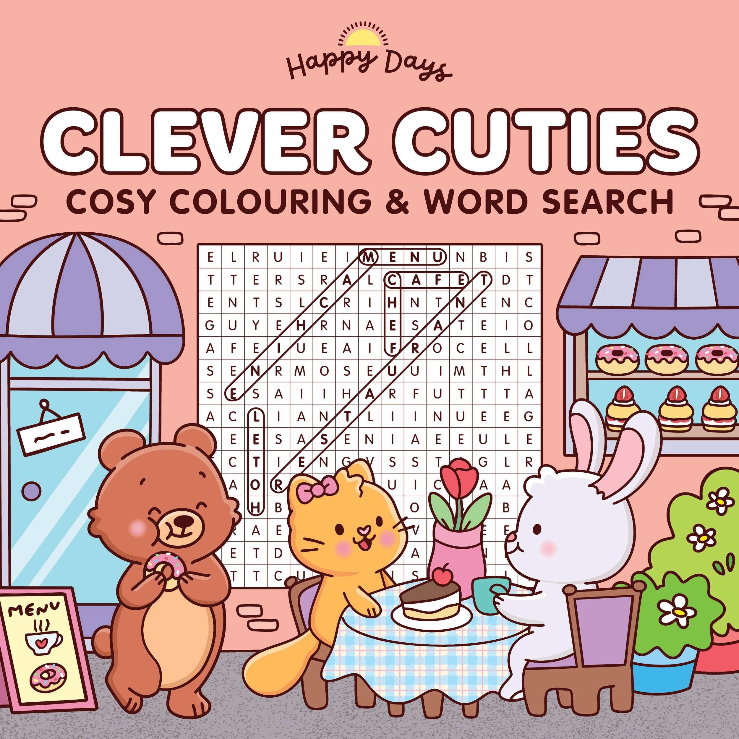 1 Happy Days: Clever Cuties Cosy Colouring and Word Search - Book, 1 of 4