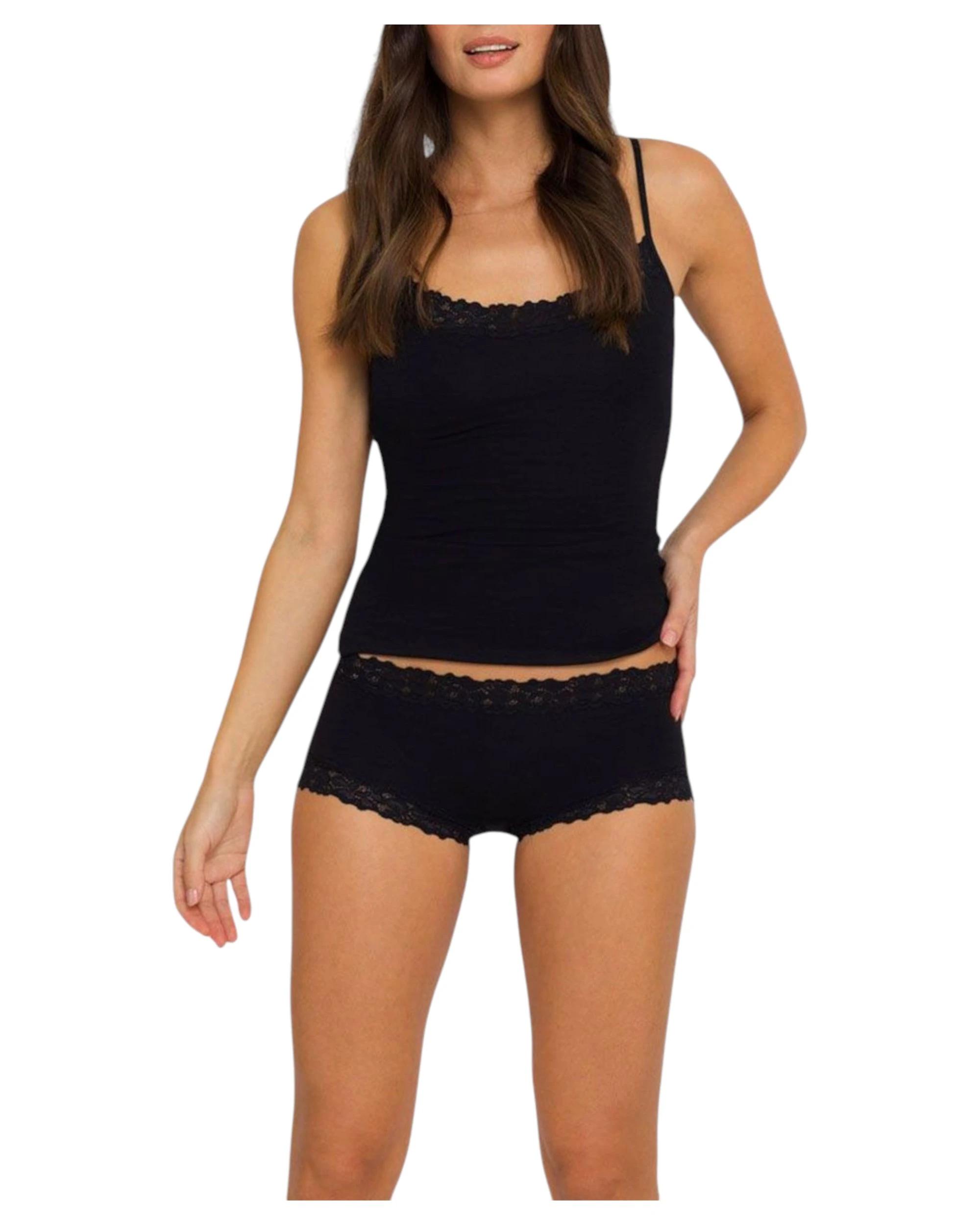 2 Jockey 4 Pack Womens Parisienne Cotton Boyleg Underwear BLACK, 2 of 4