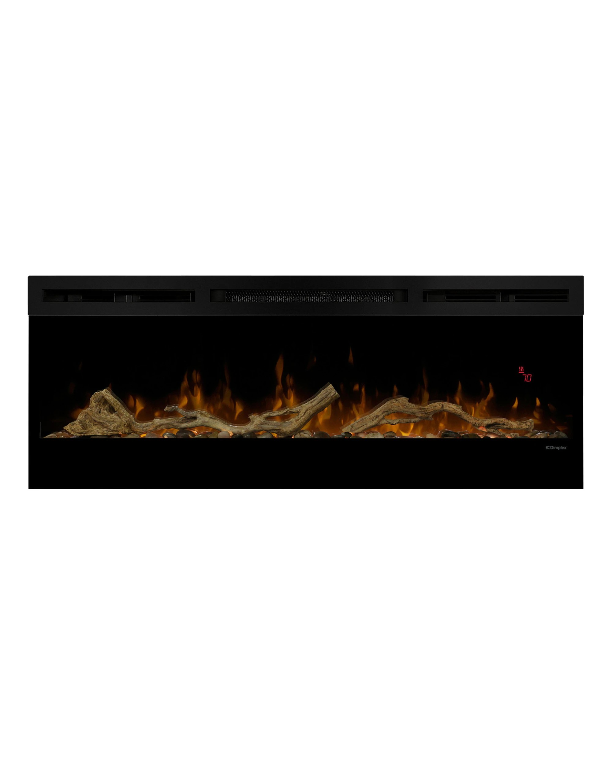 2 Dimplex 74-inch Linear Fireplace Driftwood and River Rock Accessory Package - Black, 2 of 8