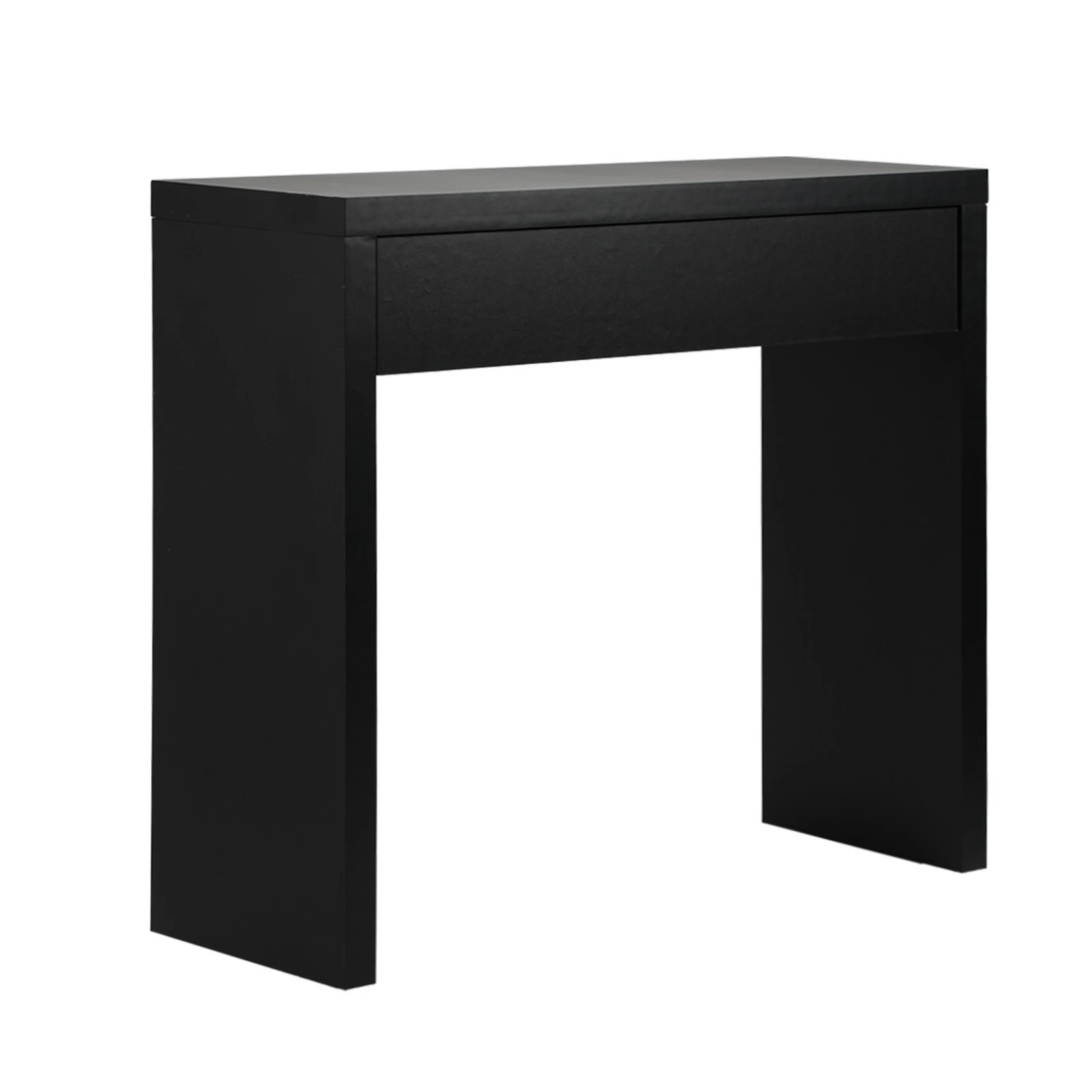 1 Oikiture Console Table Wood Sofa Table Hall Side Entry With Drawer
 - Black, 1 of 9