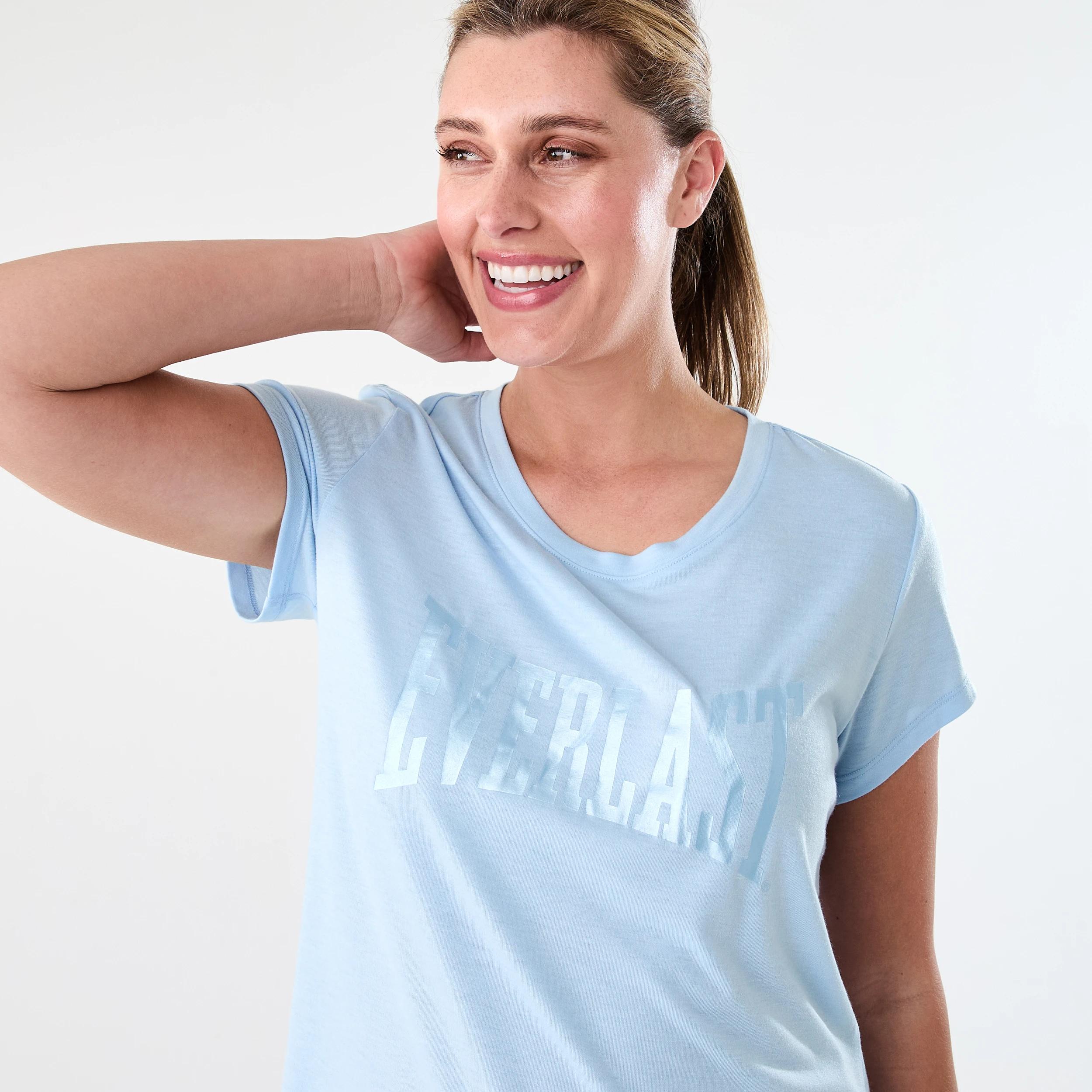 4 Everlast Womens Scoop Neck T-shirt EVERLAST SKY BLUE, 4 of 6