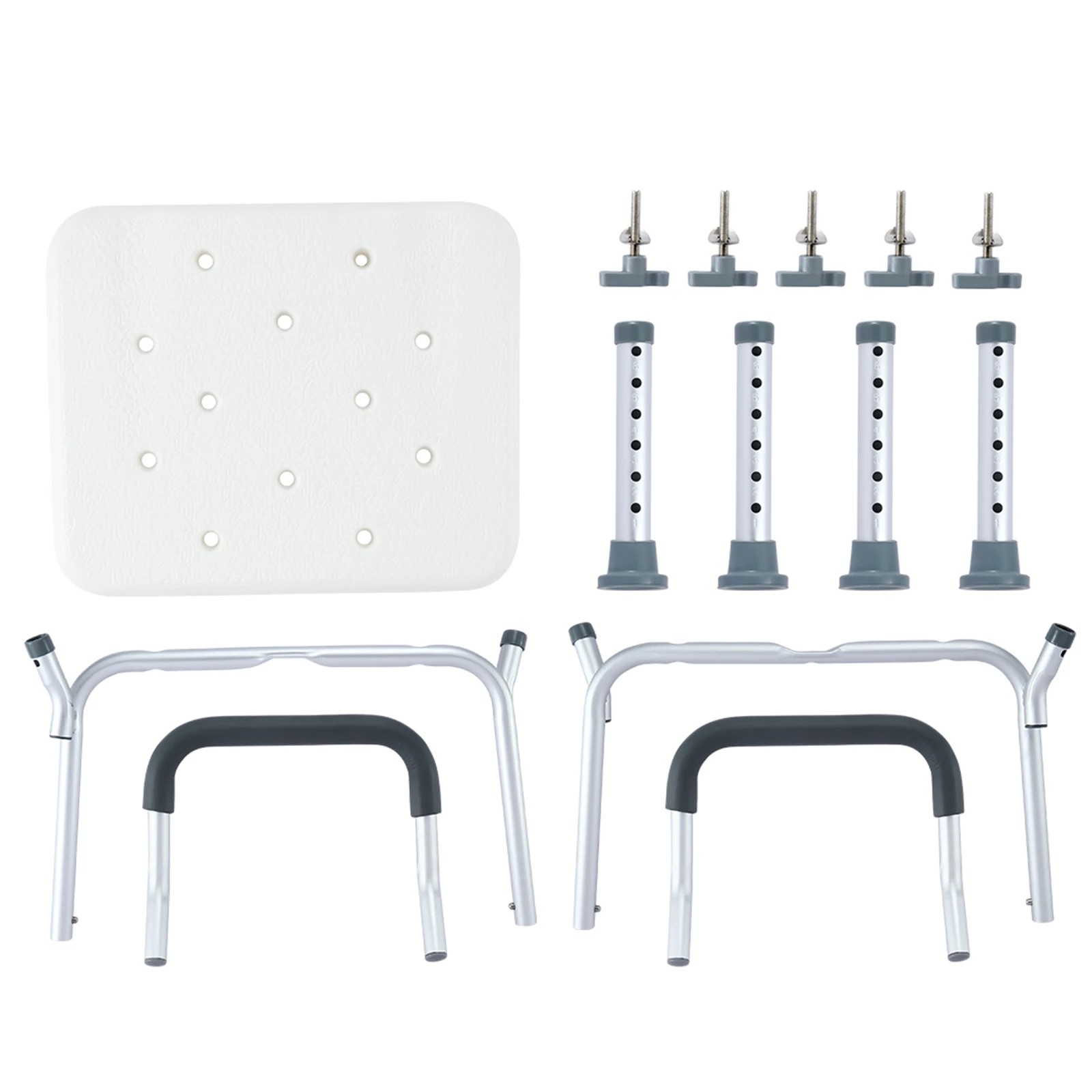 5 Ausway Adjustable Shower Chair Seat Bath Stool, 5 of 7