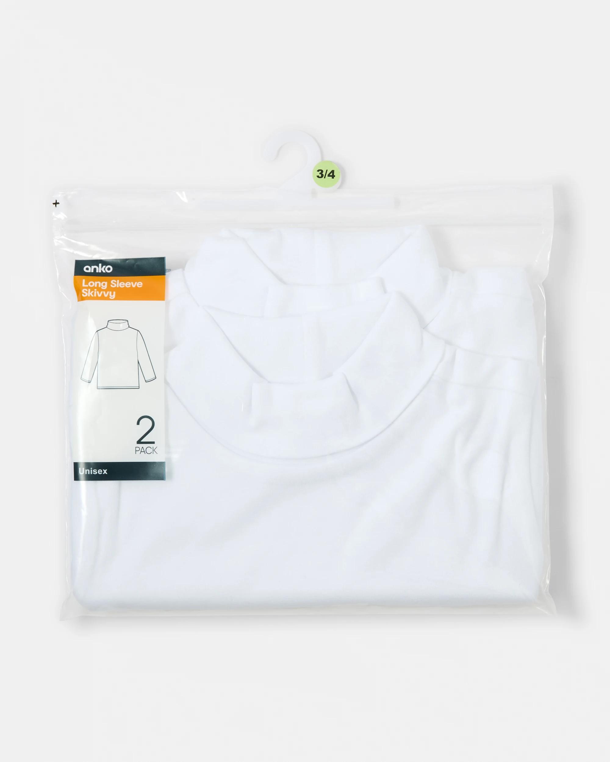 4 2 Pack Skivvy Top White, 4 of 4