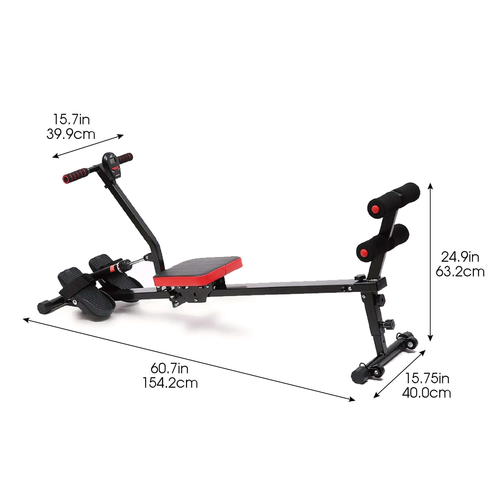 3 Fitness Master Resistance Water Rowing Machine Rower Cardio Hydraulic 12 Level, 3 of 10