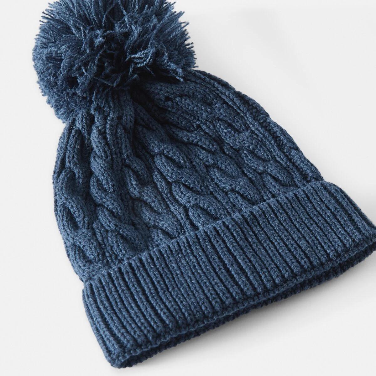 3 Cable Beanie Dress Navy, 3 of 3