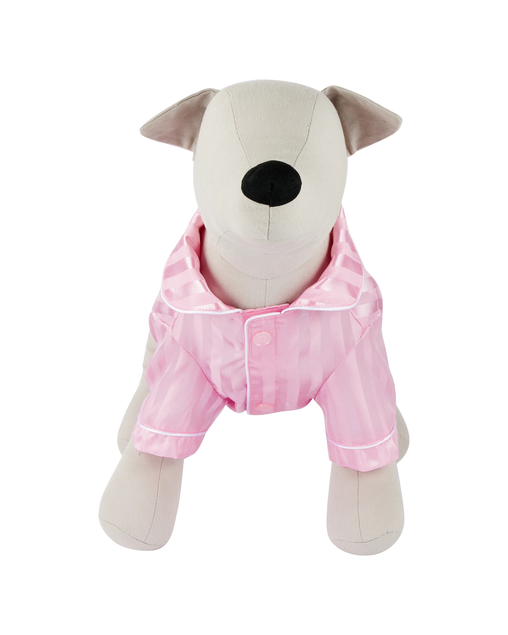 8 Pet Satin Stripe Pyjamas - Extra Extra Large, Pink, 8 of 9