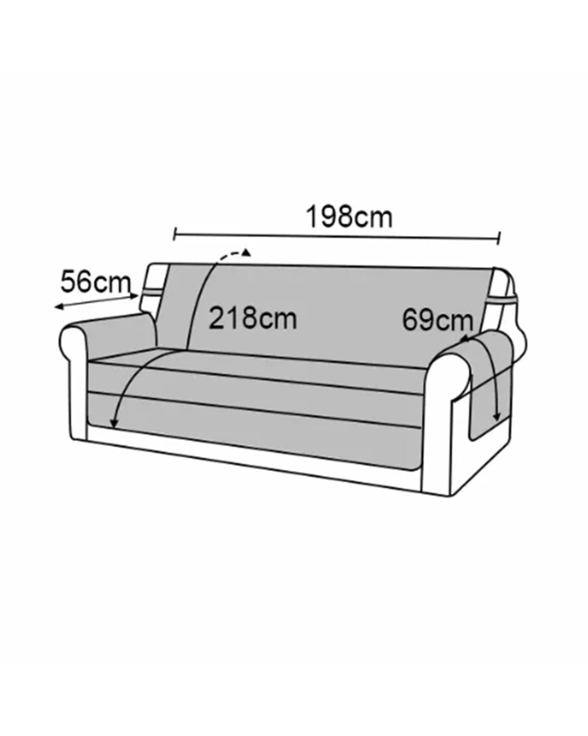 4 Smarcute 4 Seater Waterproof Sofa Cover Couch Cushion Furniture Protector - Brown, 4 of 4