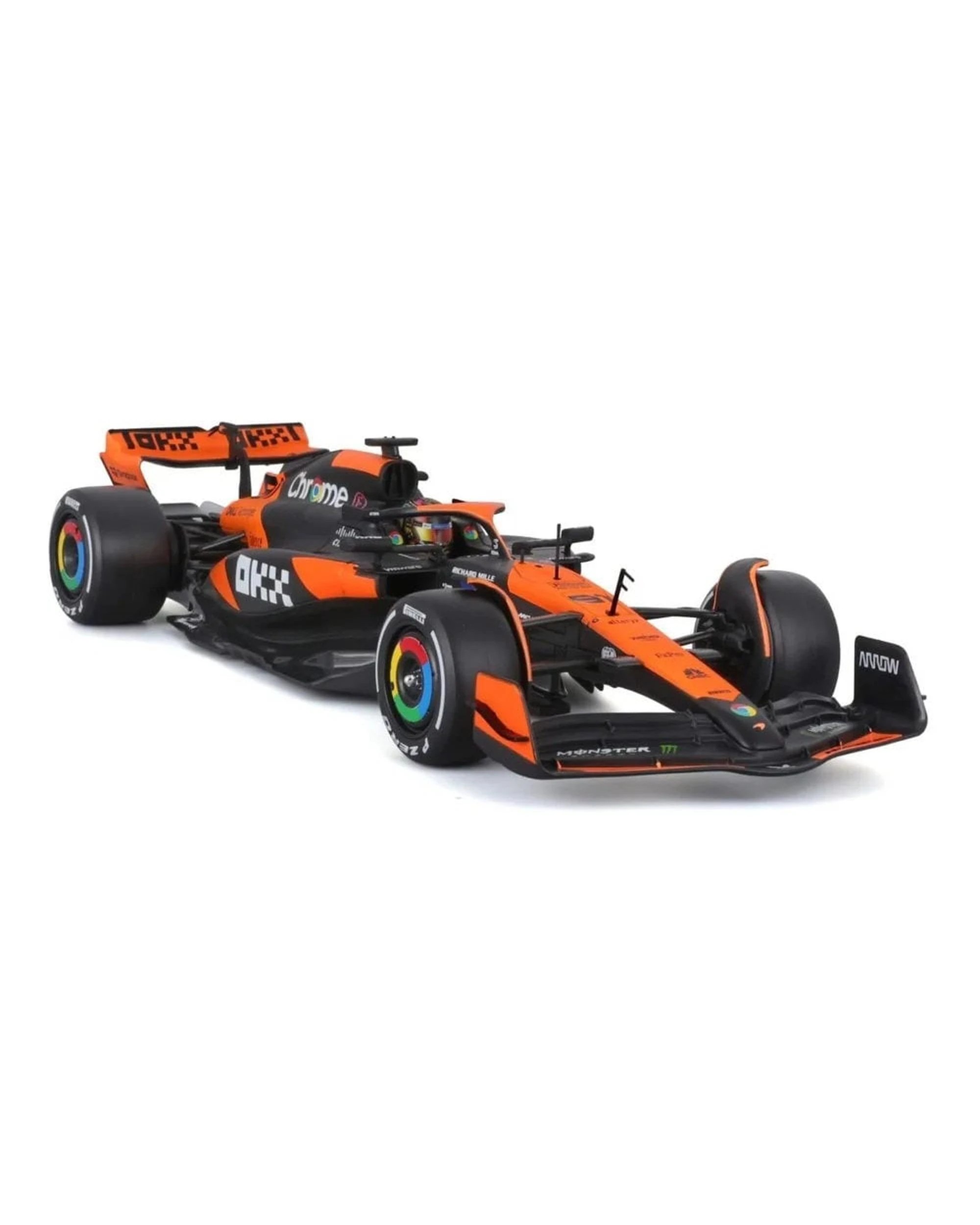 3 Bburago F1 2024 McLaren MCL38 #81 Piastri with Helmet 1:24 Diecast Model Kit, 3 of 9