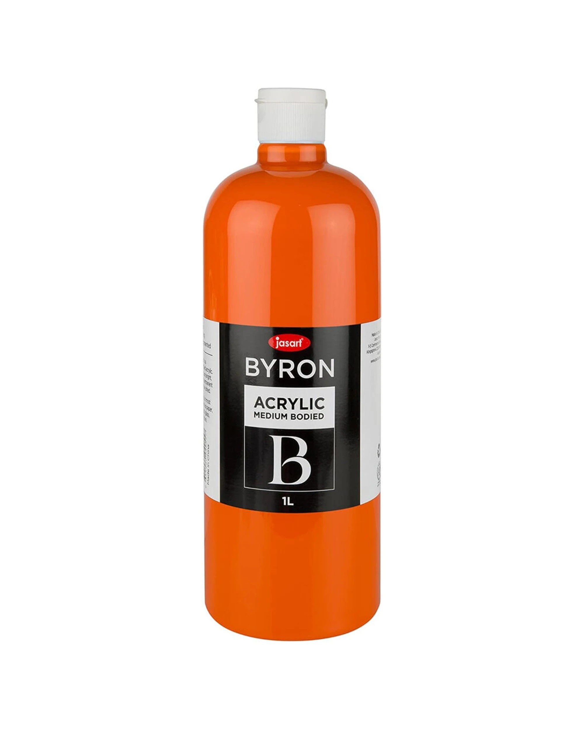 1 Jasart Byron Acrylic Paint Bottle Medium-Bodied 1L - Orange, 1 of 1
