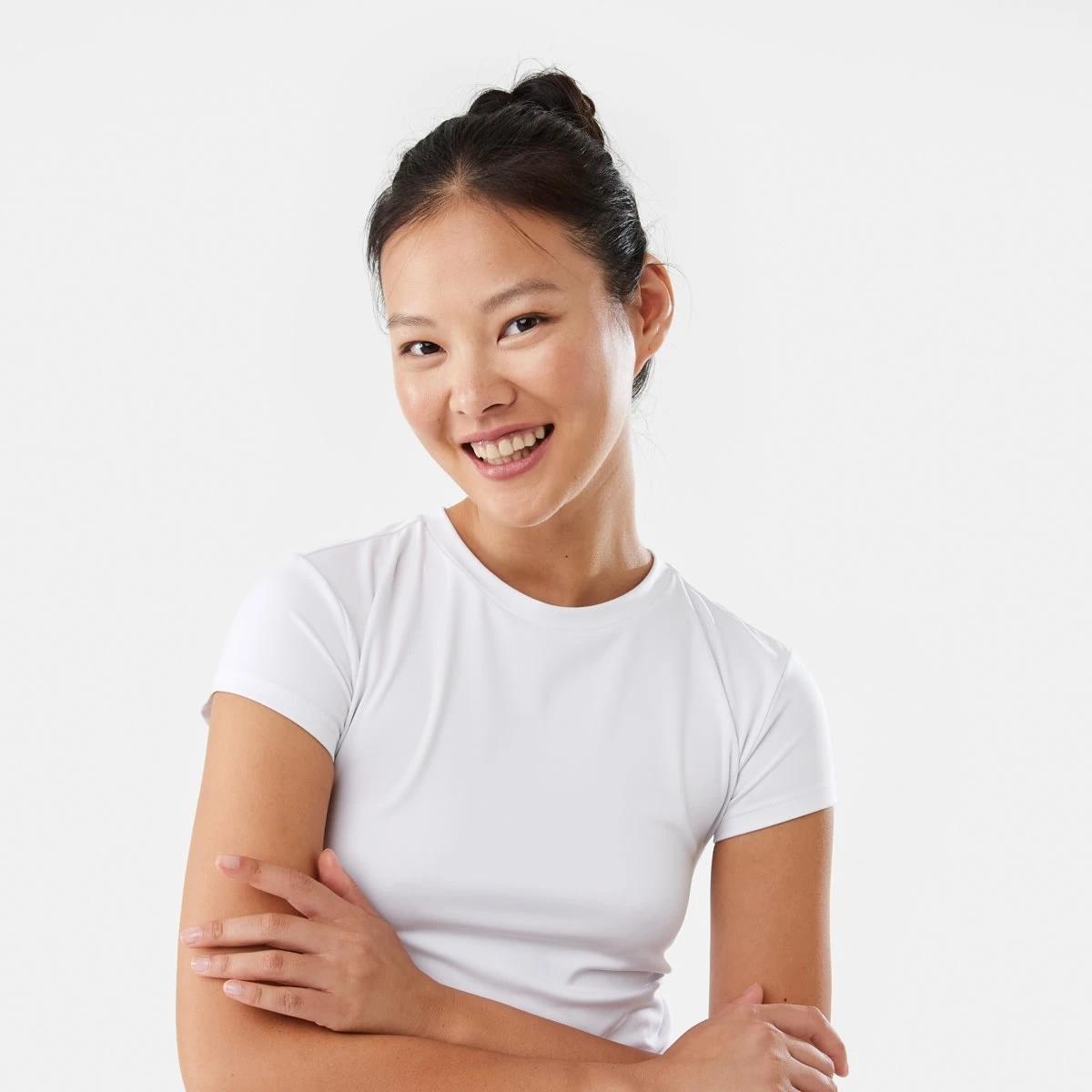 6 Active Womens Ultra Soft Crew Neck T-shirt WHITE, 6 of 8