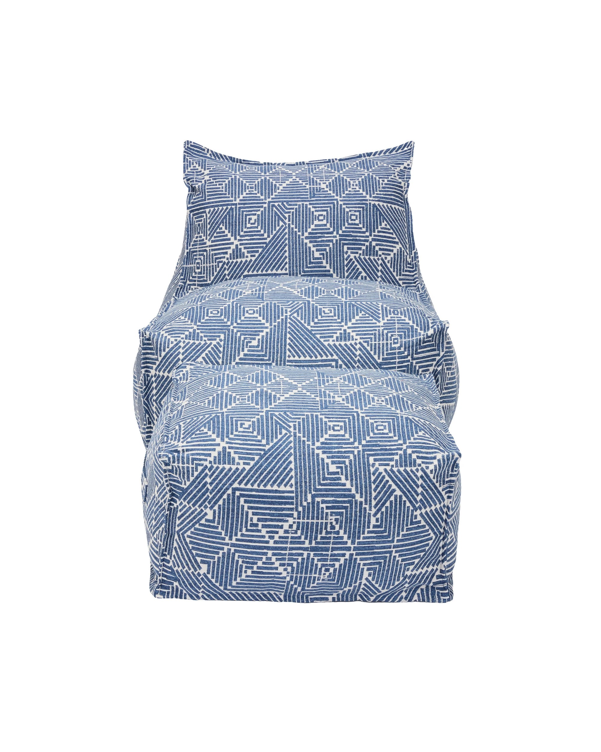 1 IHOMDEC Outdoor Waterproof Compression Sofa With Ottoman - Blue, 1 of 10