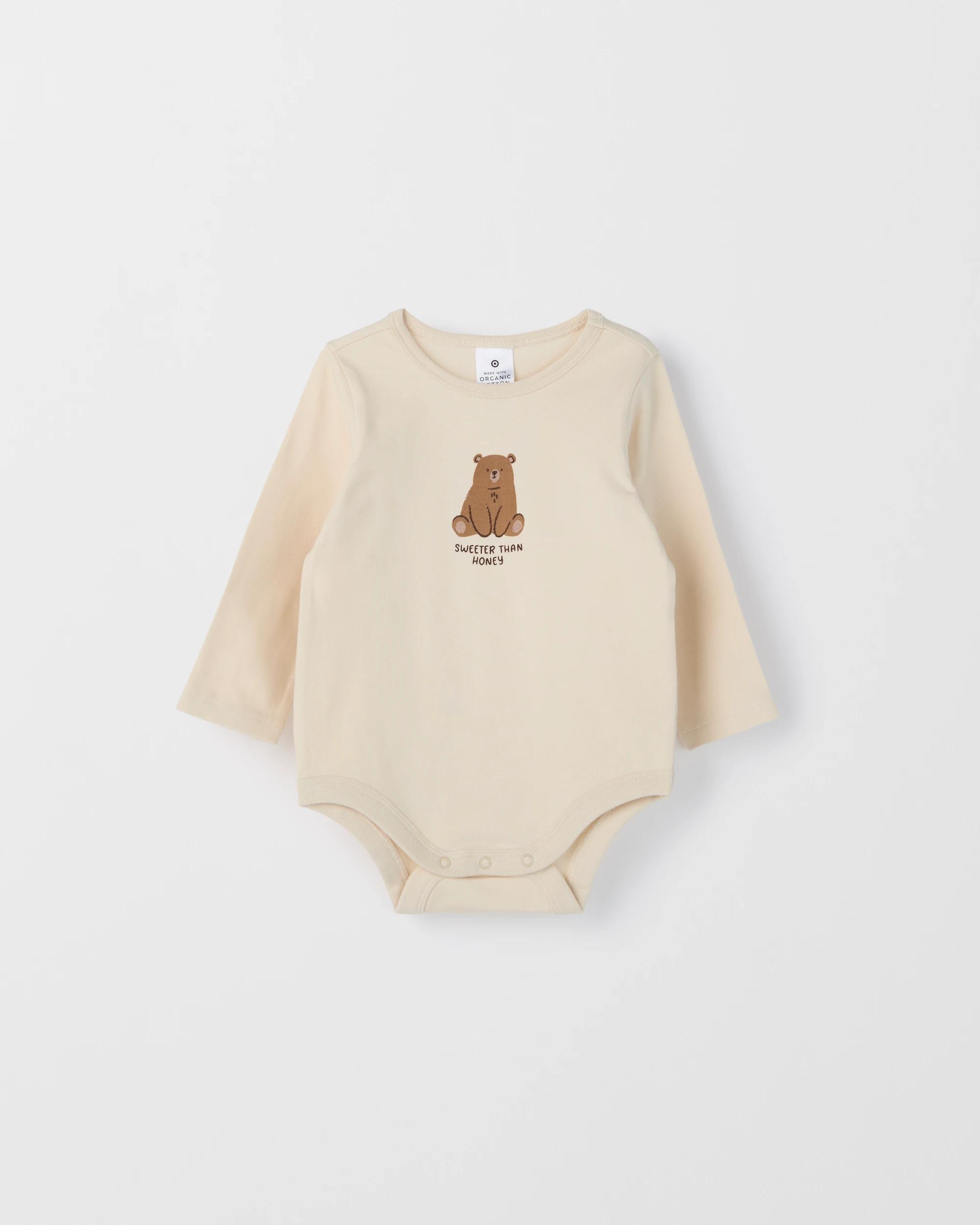 2 Target Baby Baby Organic Cotton 5 Pack Print Bodysuit FOREST BEAR, 2 of 7