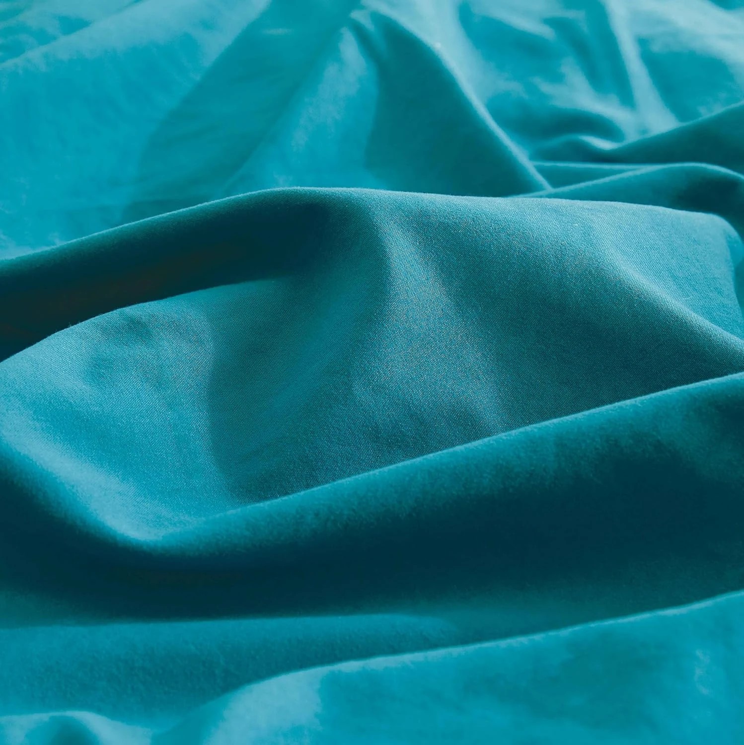 4 CleverPolly 2-Pack Vintage Washed Microfibre Standard Pillowcases - Teal, 4 of 5