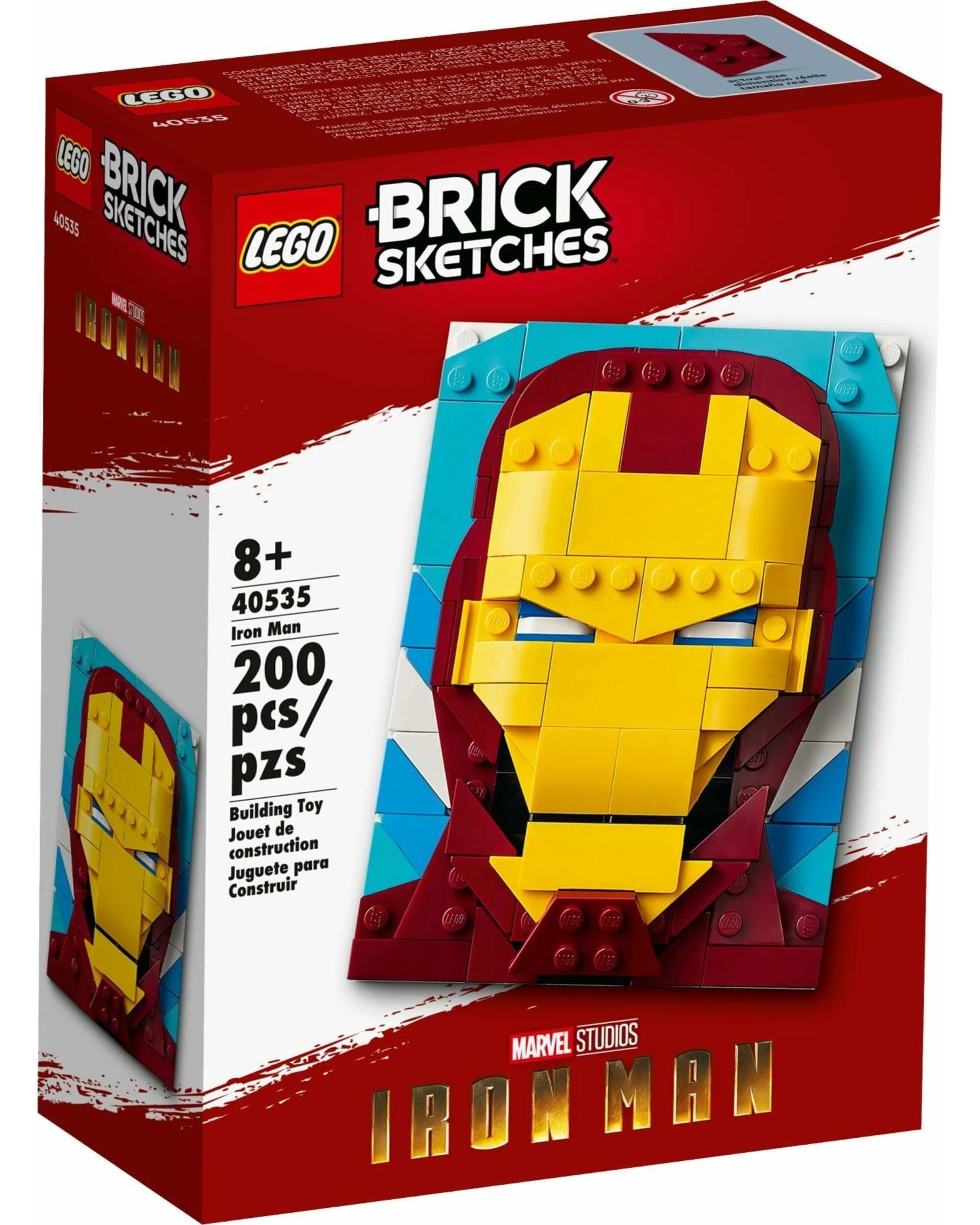 1 LEGO 40535 Iron Man Brick Sketches Portrait, 1 of 5