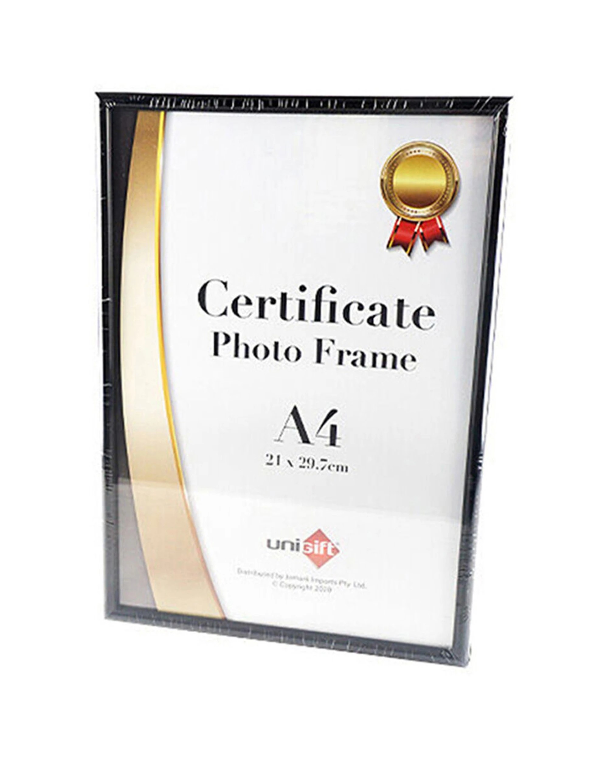 2 Unigift 6pk Slim Certificate Glass Picture Photo Frame A4 21x29.7cm - Black, 2 of 2