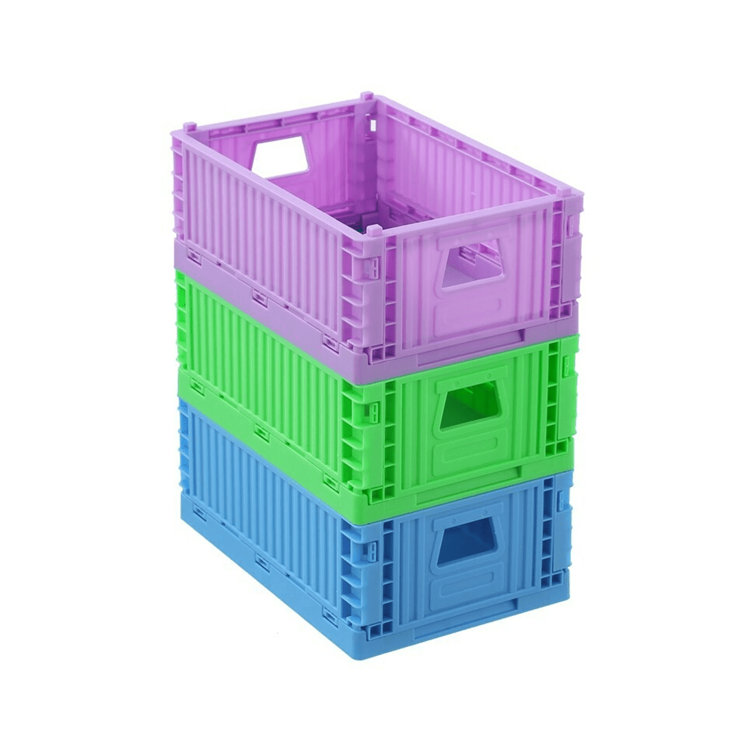 2 BOXSWEDEN Foldaway Crate Storage 6 Pack 21cm x 14cm Collapsible Plastic
 - multi, 2 of 9
