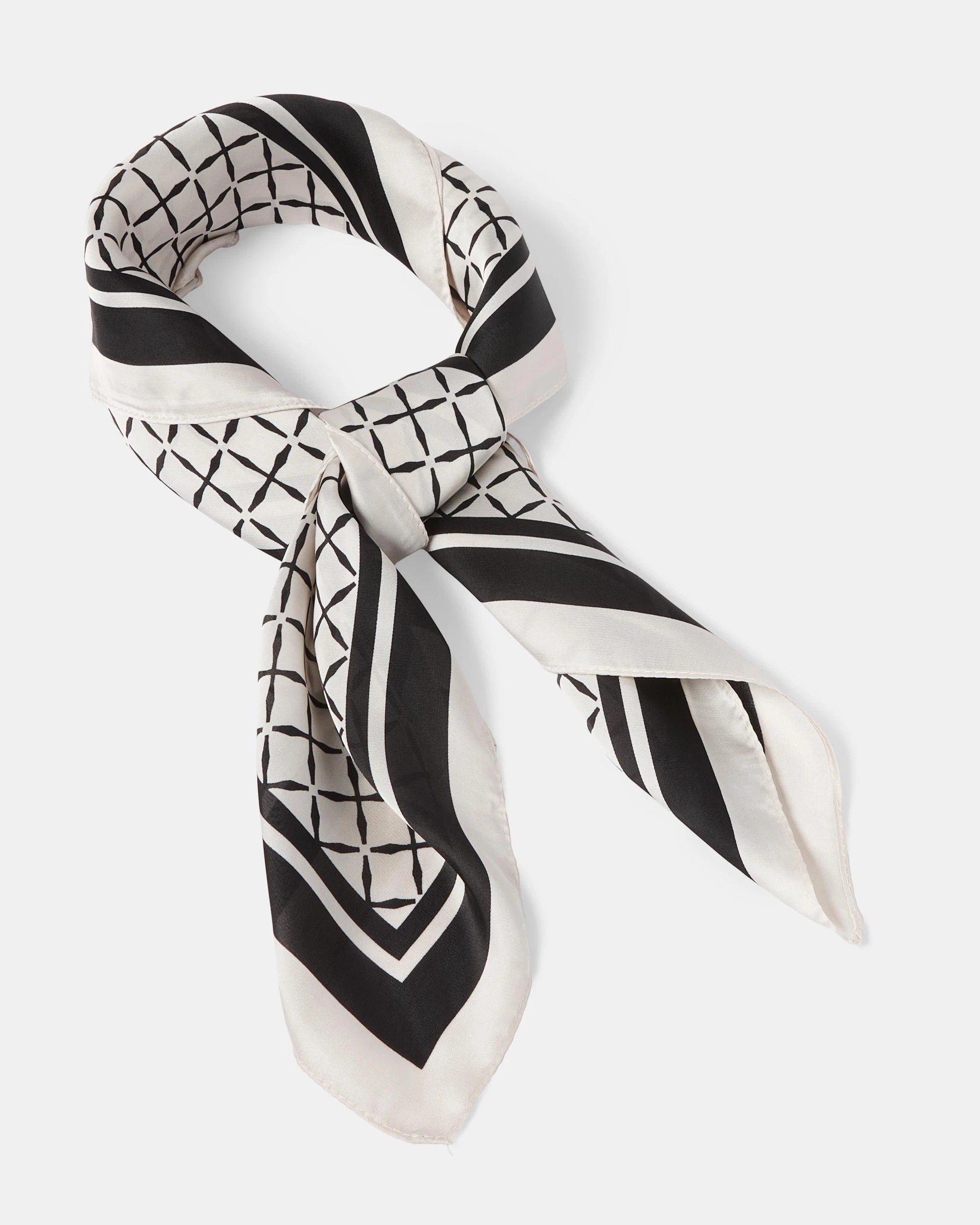 1 Geometric Print Hair Scarf, 1 of 3