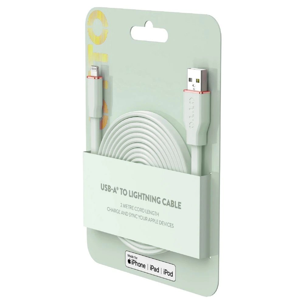 6 Otto 2m USB-A to Lightning Cable Mint, 6 of 7