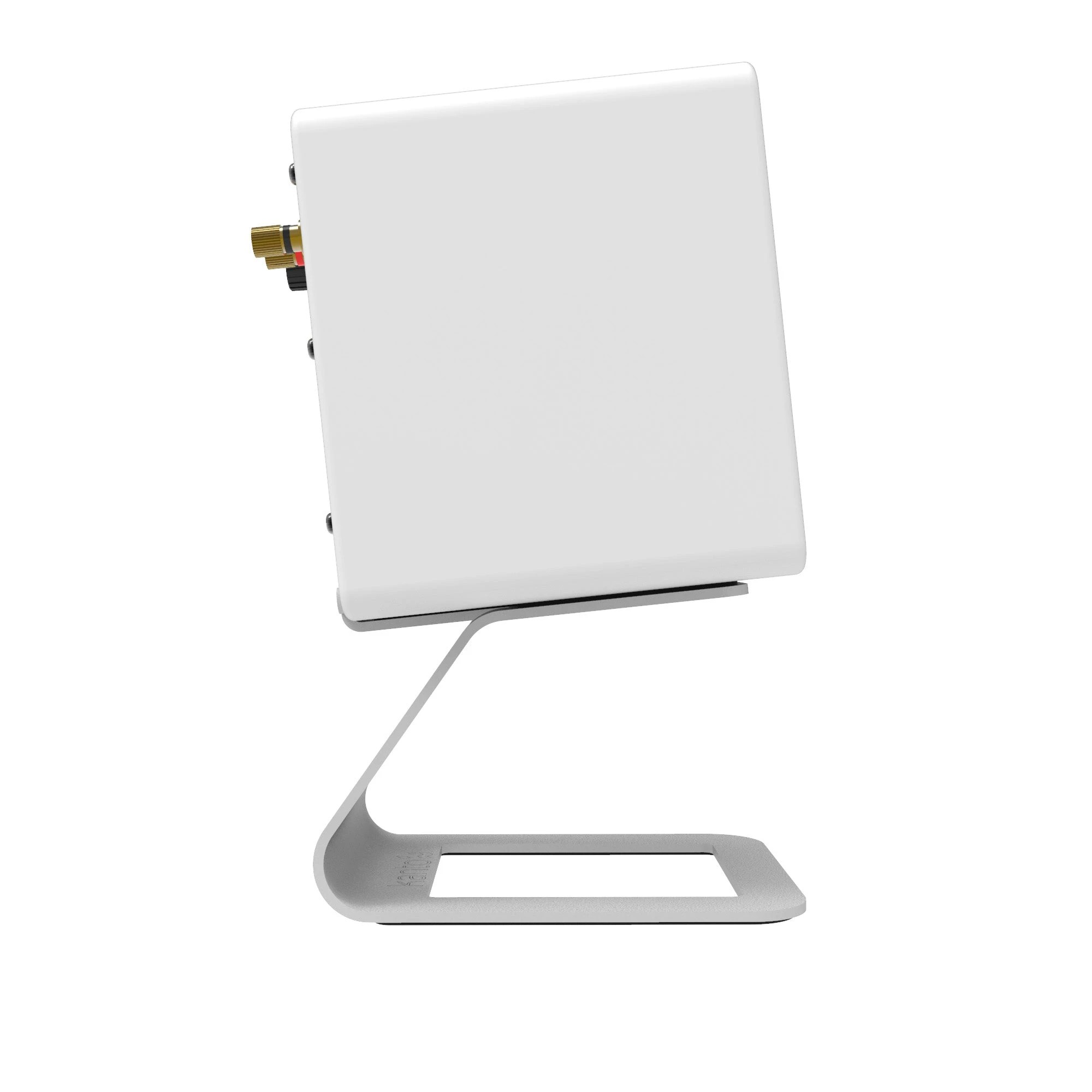 7 Kanto SE2W Elevated Desktop Speaker Stands for Small Speakers - Pair, White - White, 7 of 7
