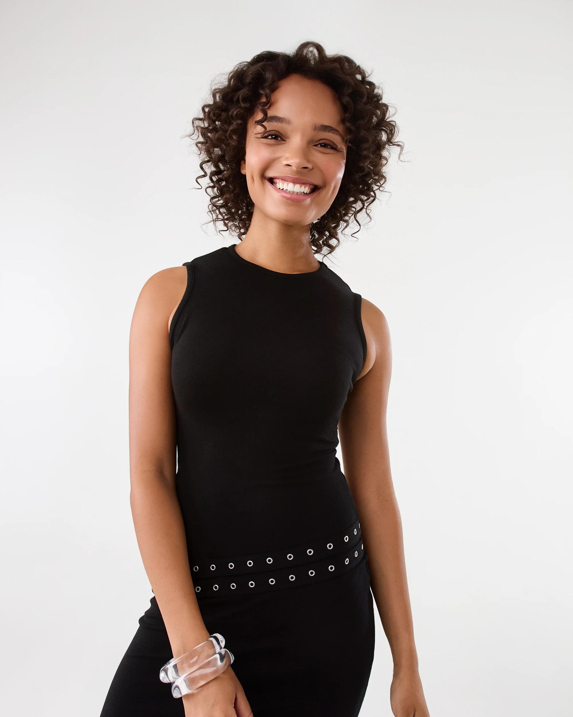 5 Belt Detail Midi Dress Black, 5 of 7