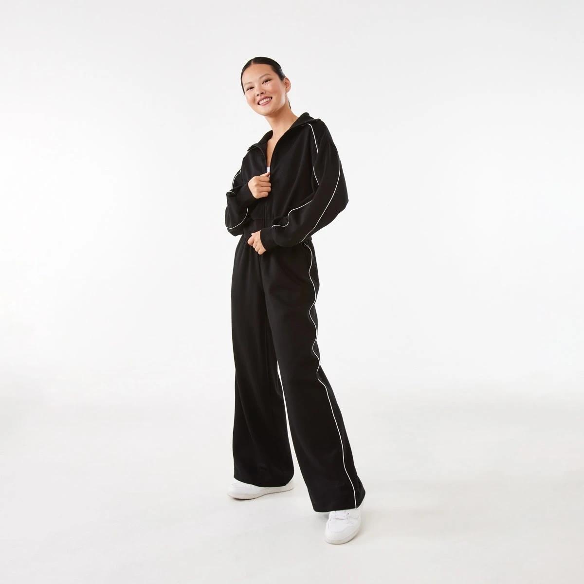 3 Active Womens Interlock Zip Long Sleeve Jumper Black, 3 of 7
