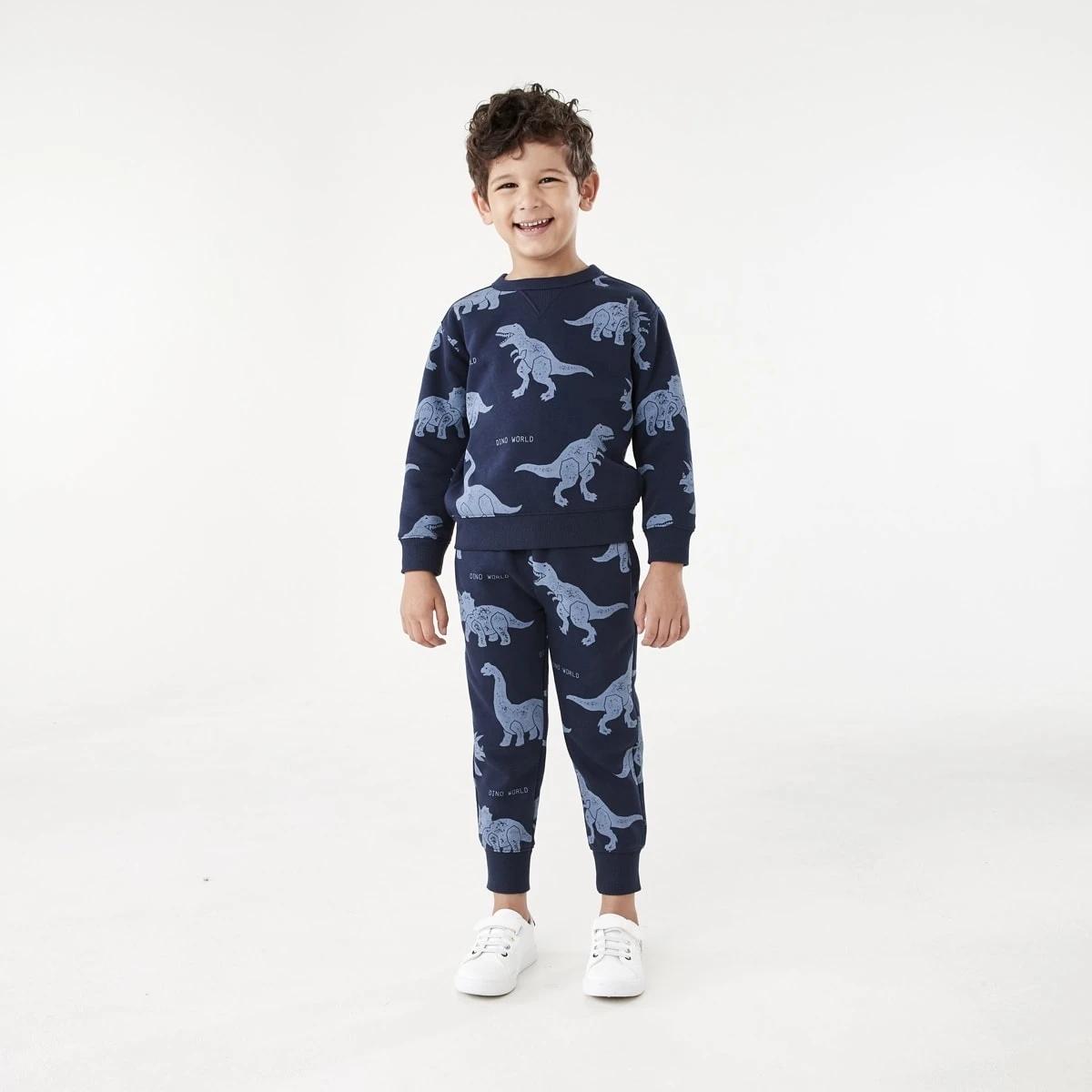 6 All Over Print Trackpants Blu Dino, 6 of 9