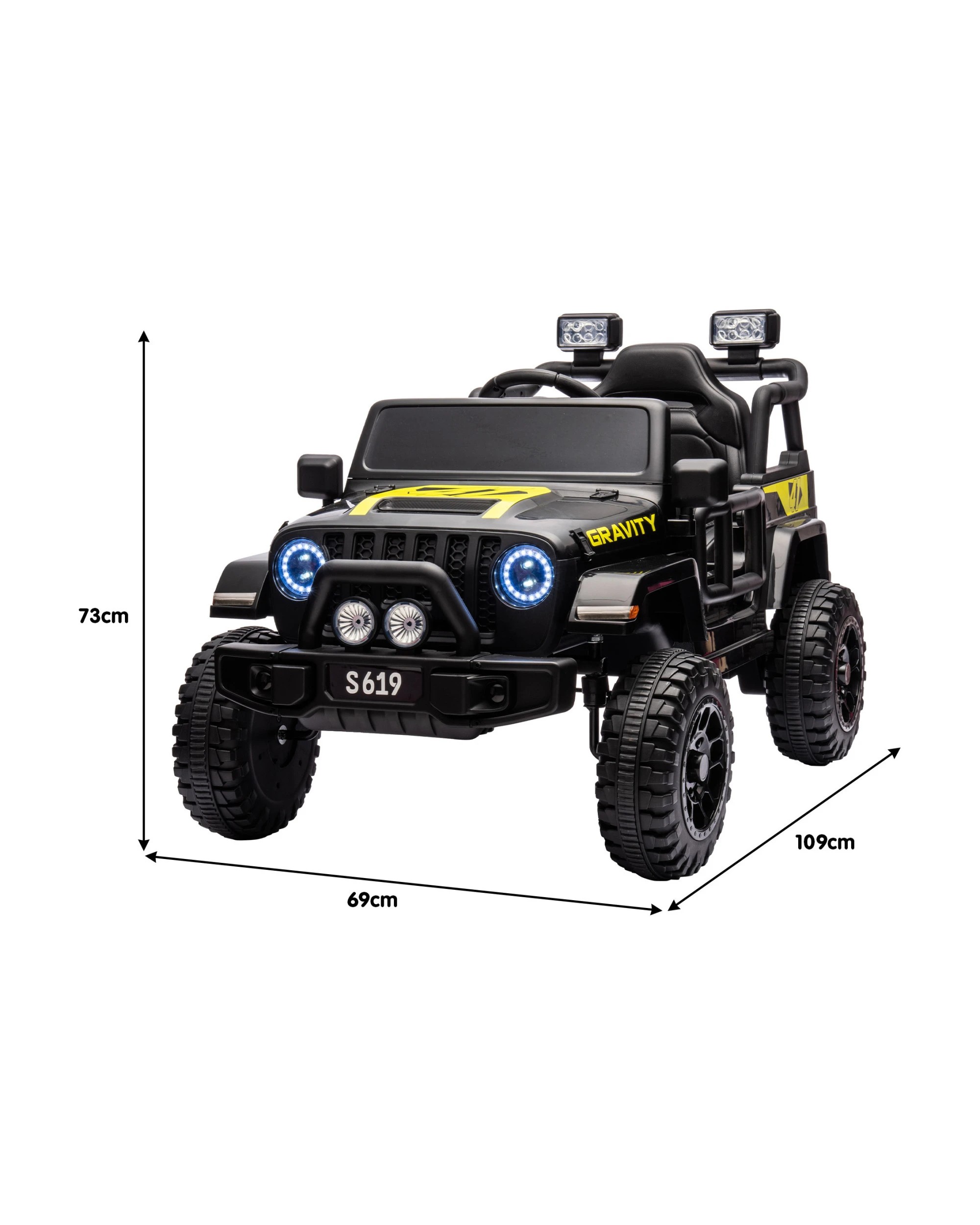 10 Kahuna S619 Gravity Kids Electric Ride On Car - Black, 10 of 10