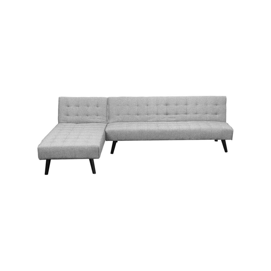 1 Sarantino 3-seater Corner Wood Sofa Bed Lounge Chaise Sofa Light Grey, 1 of 6