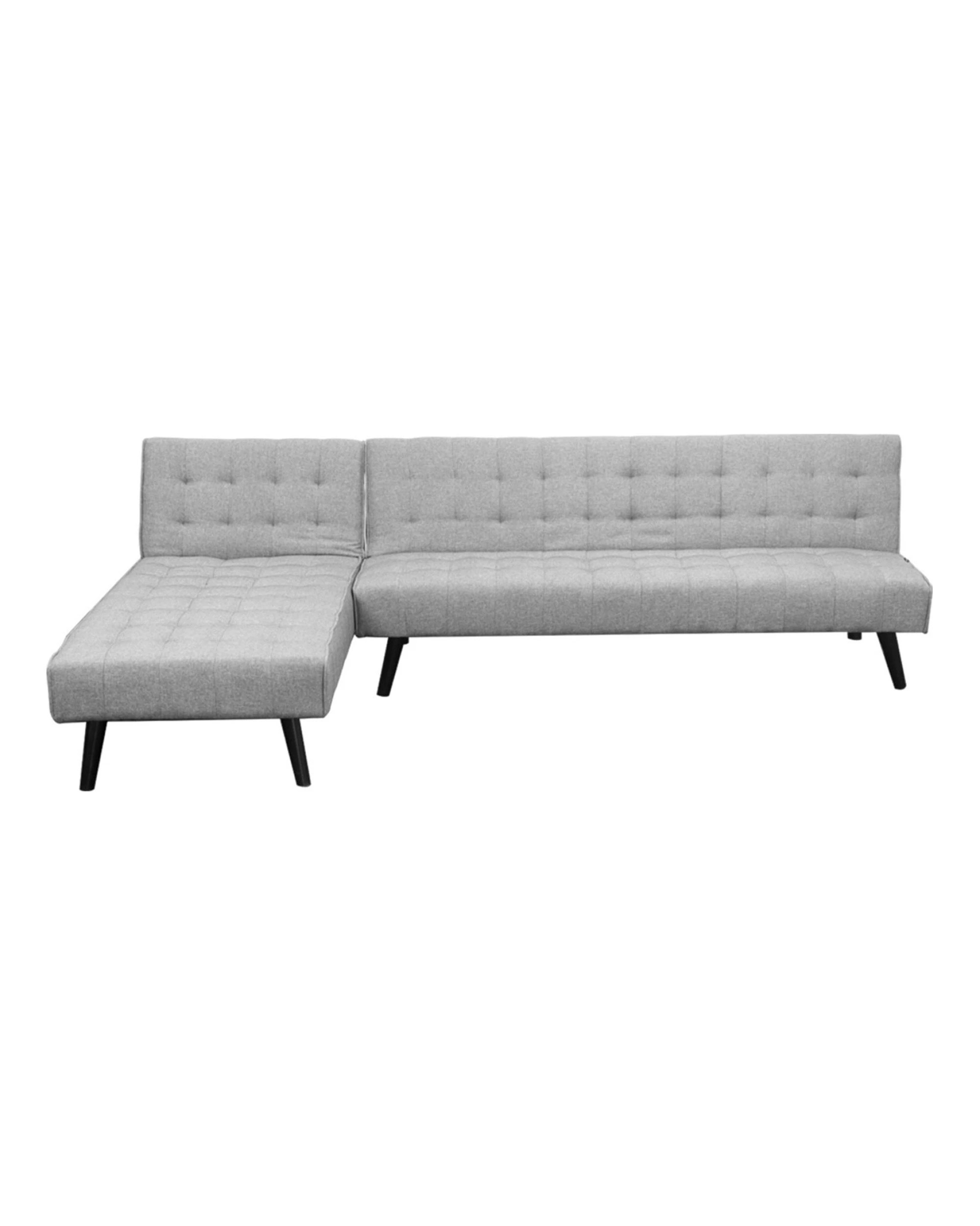 1 Sarantino 3-seater Corner Wood Sofa Bed Lounge Chaise Sofa Light Grey, 1 of 5