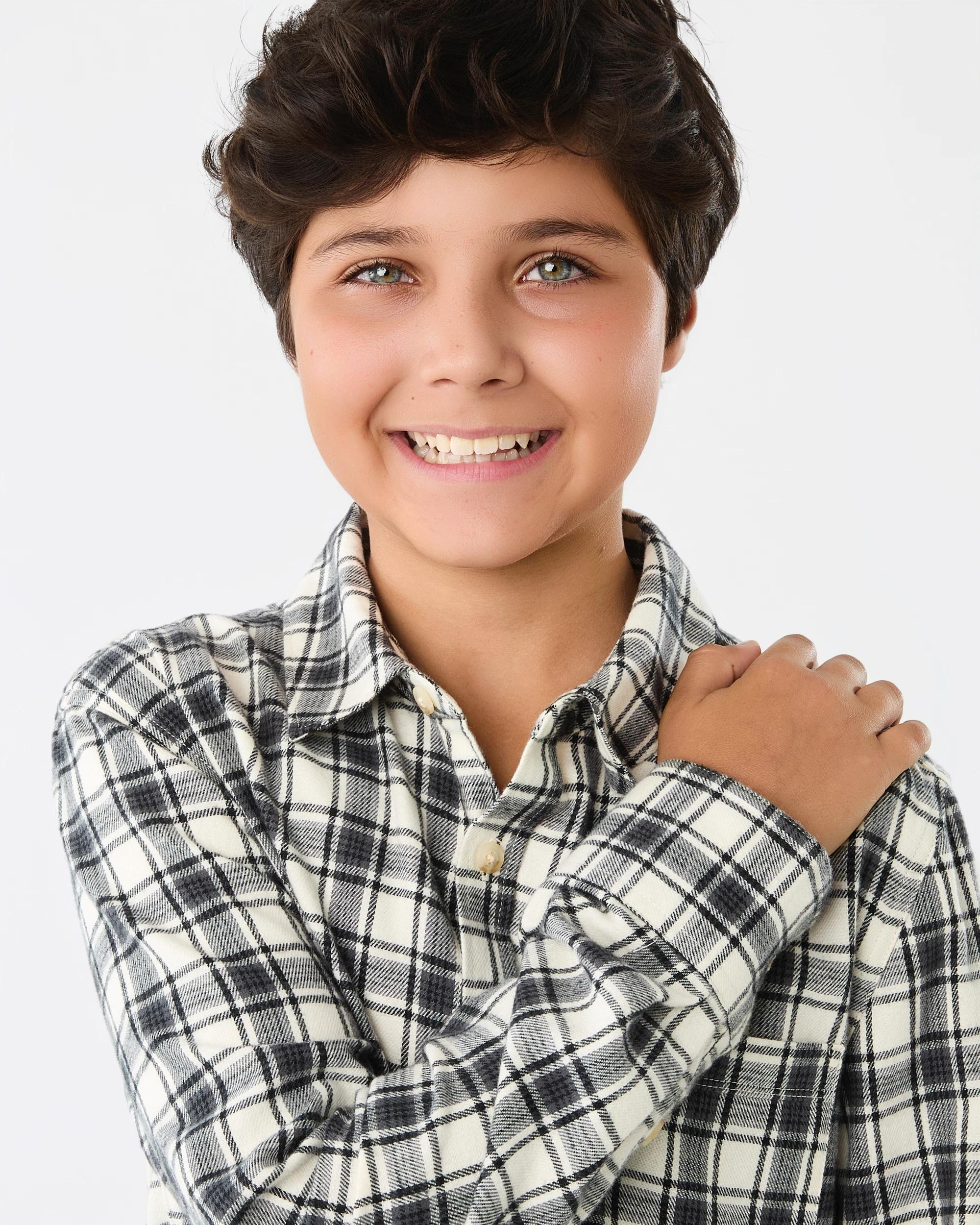 3 Brushed Check Shirt Blk Wht Ck, 3 of 8