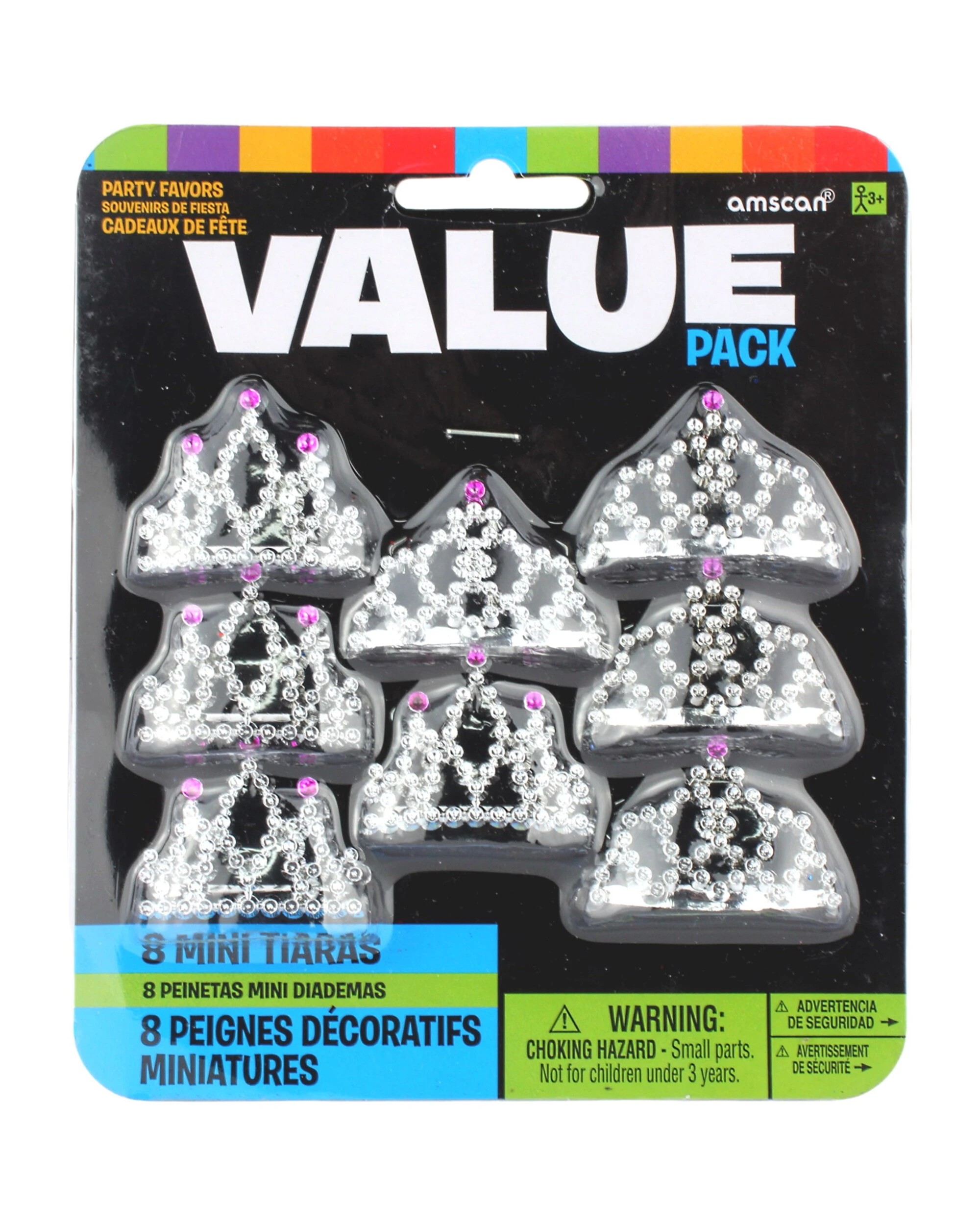 1 Anagram Mini Princess Tiara Combs Pack of 8, 1 of 2