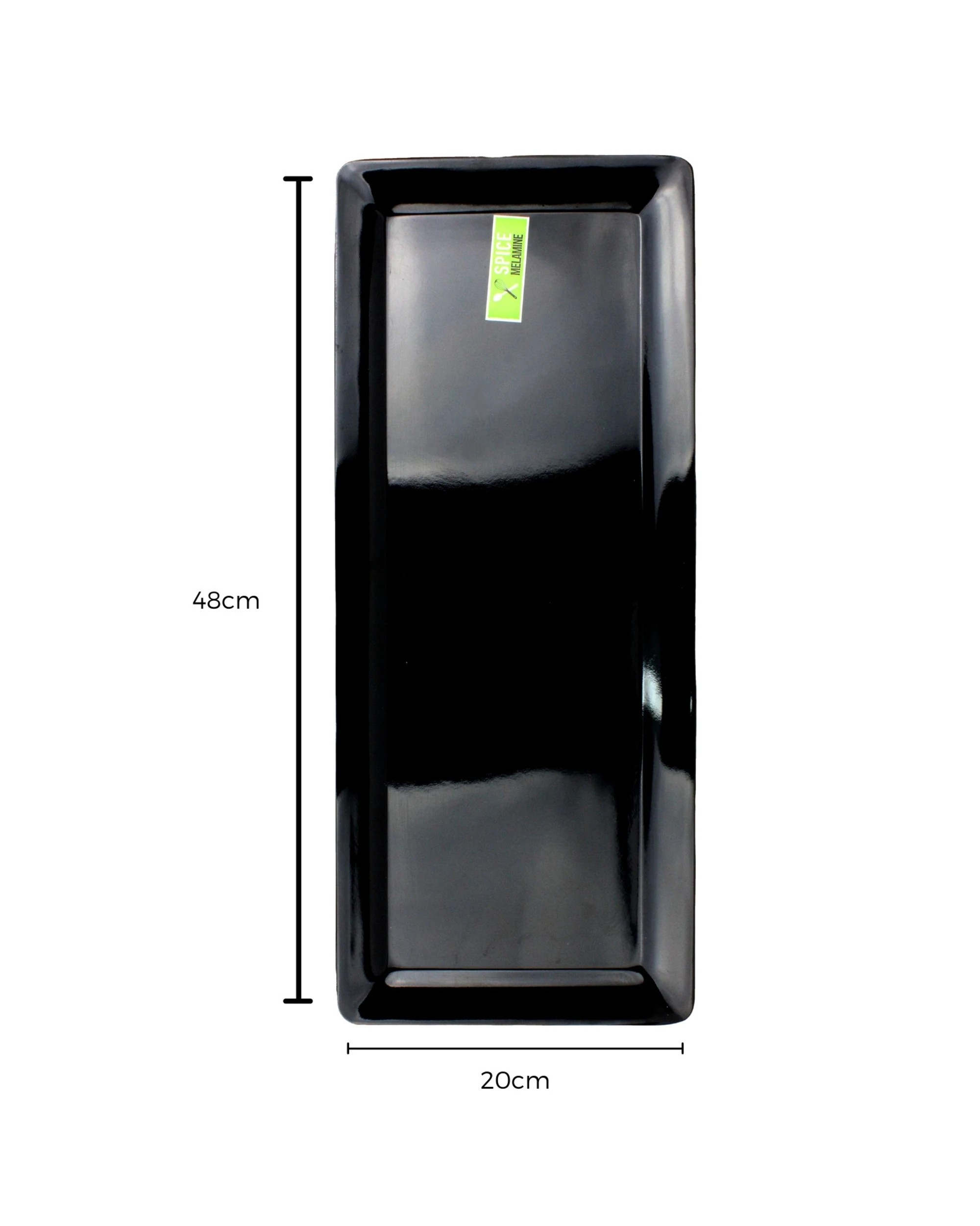 2 Spice Kitchen Black Rectangular Melamine Platter 48cm x 20cm, 2 of 2
