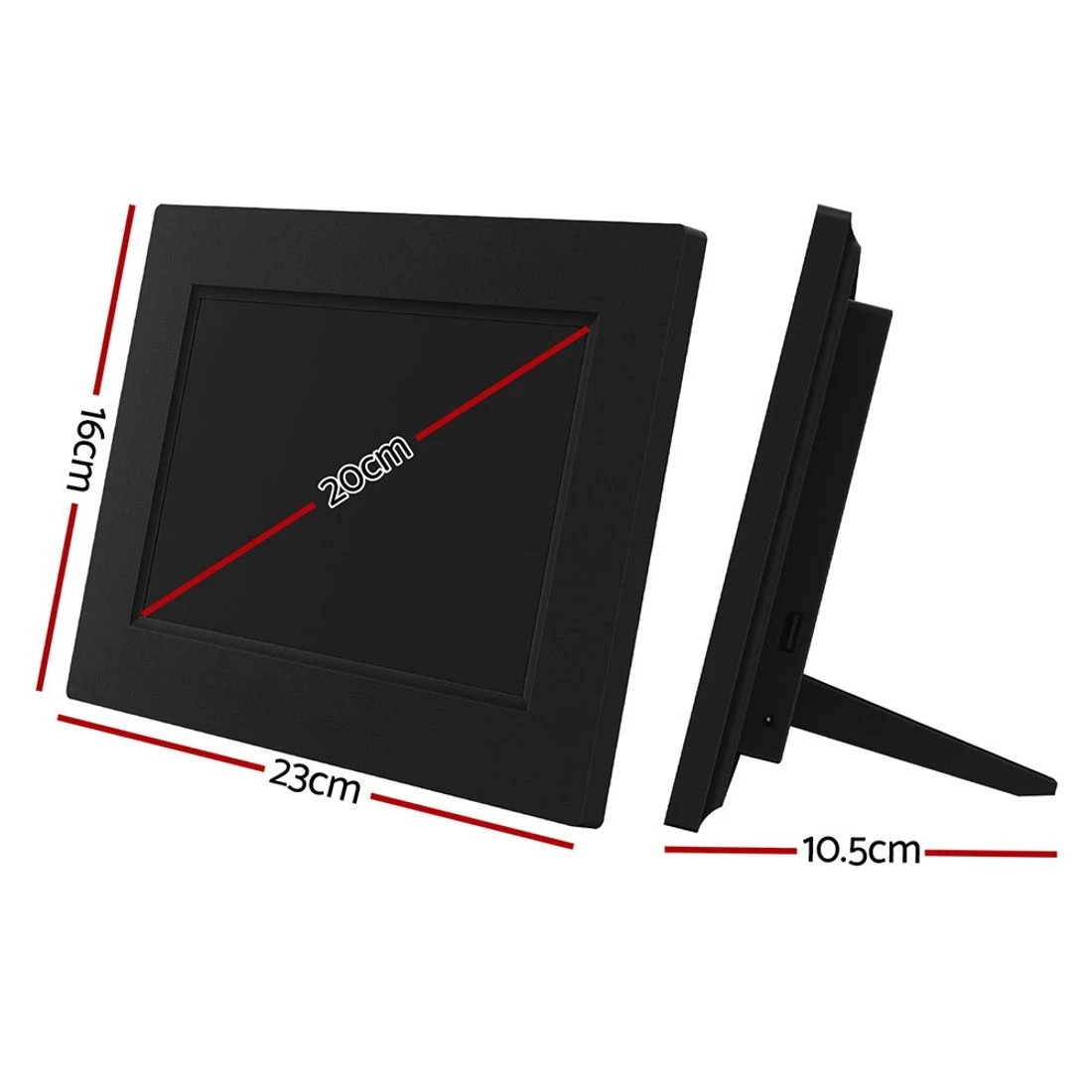 1 Artiss 8" Digital Day Clock Calendar Alarm - Black, 1 of 7