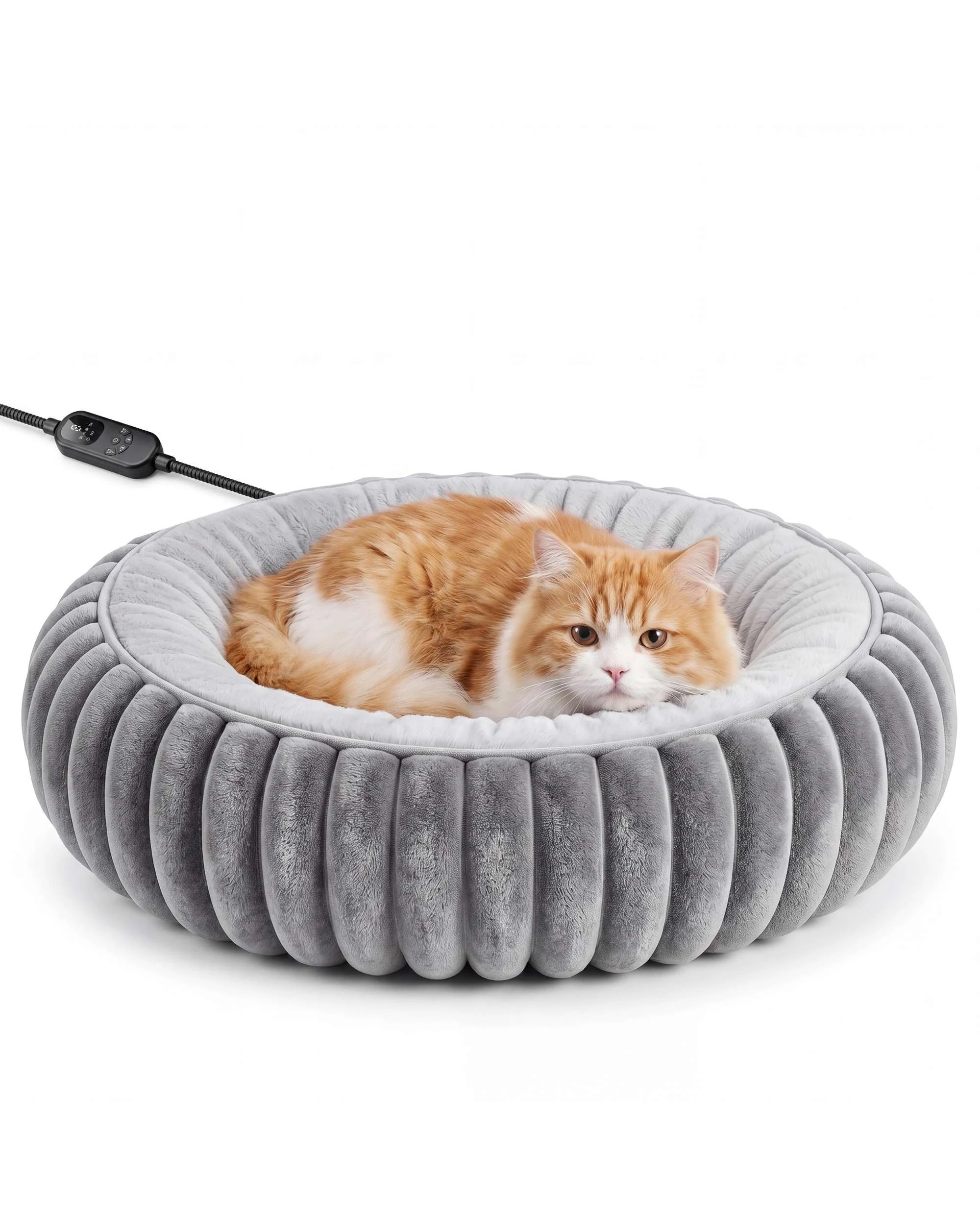 4 Advwin Heated Cat Bed Detachable Heating Pad Pet Warming Bed, 4 of 8
