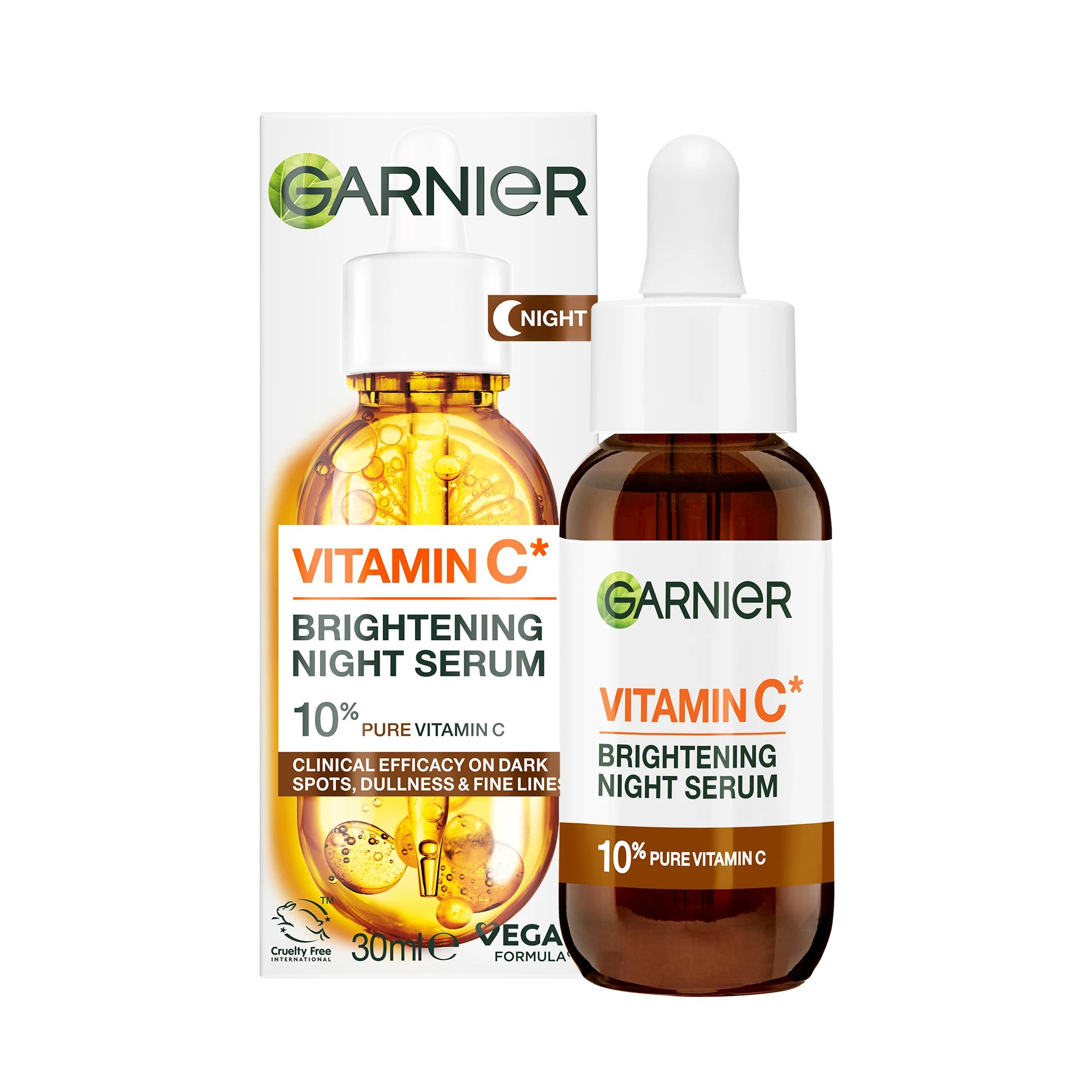 1 Garnier Brightening Night Serum - Vitamin C, 1 of 10