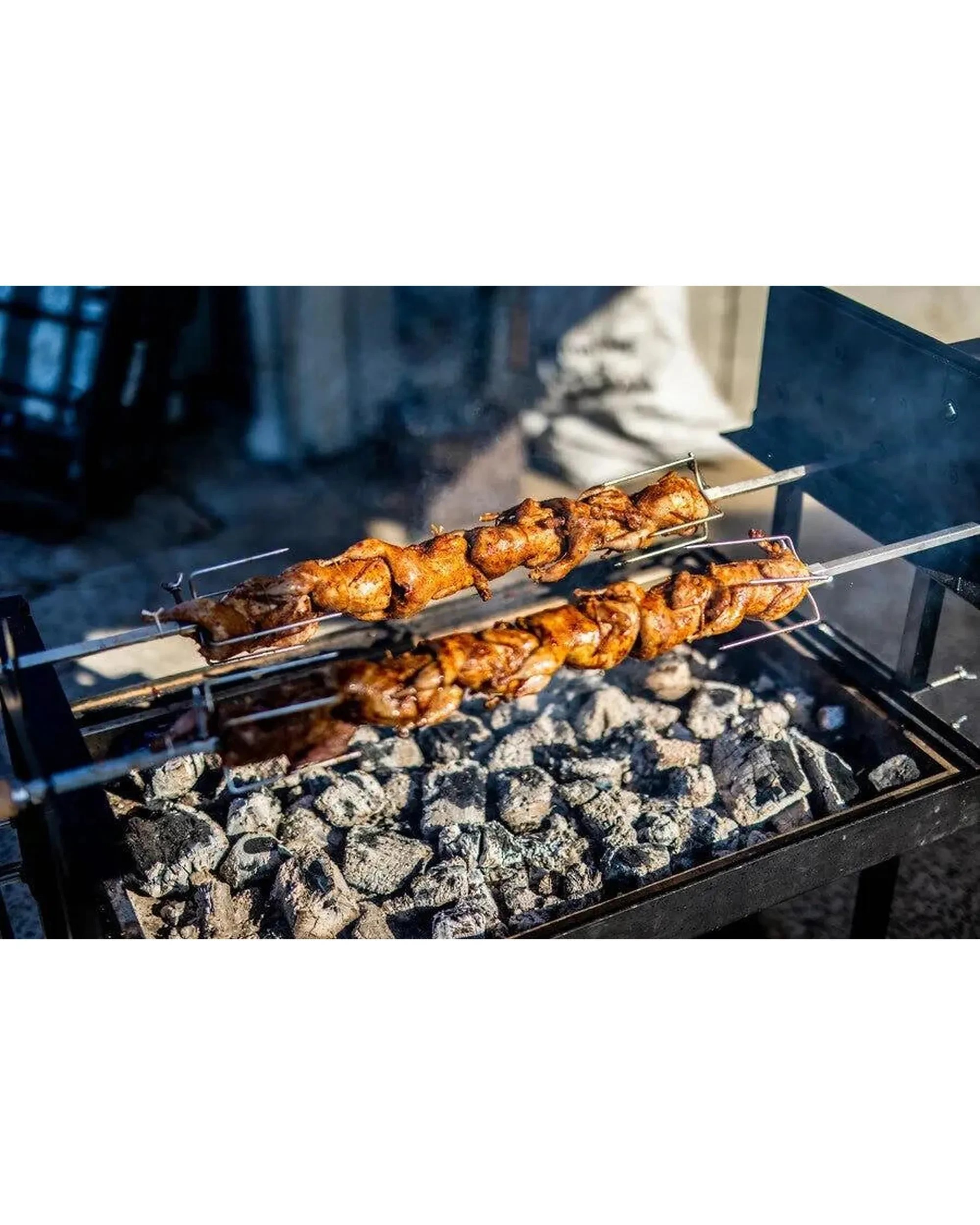 2 Flaming Coals Skewer for Extra Large Cyprus Spit Roaster, 2 of 3