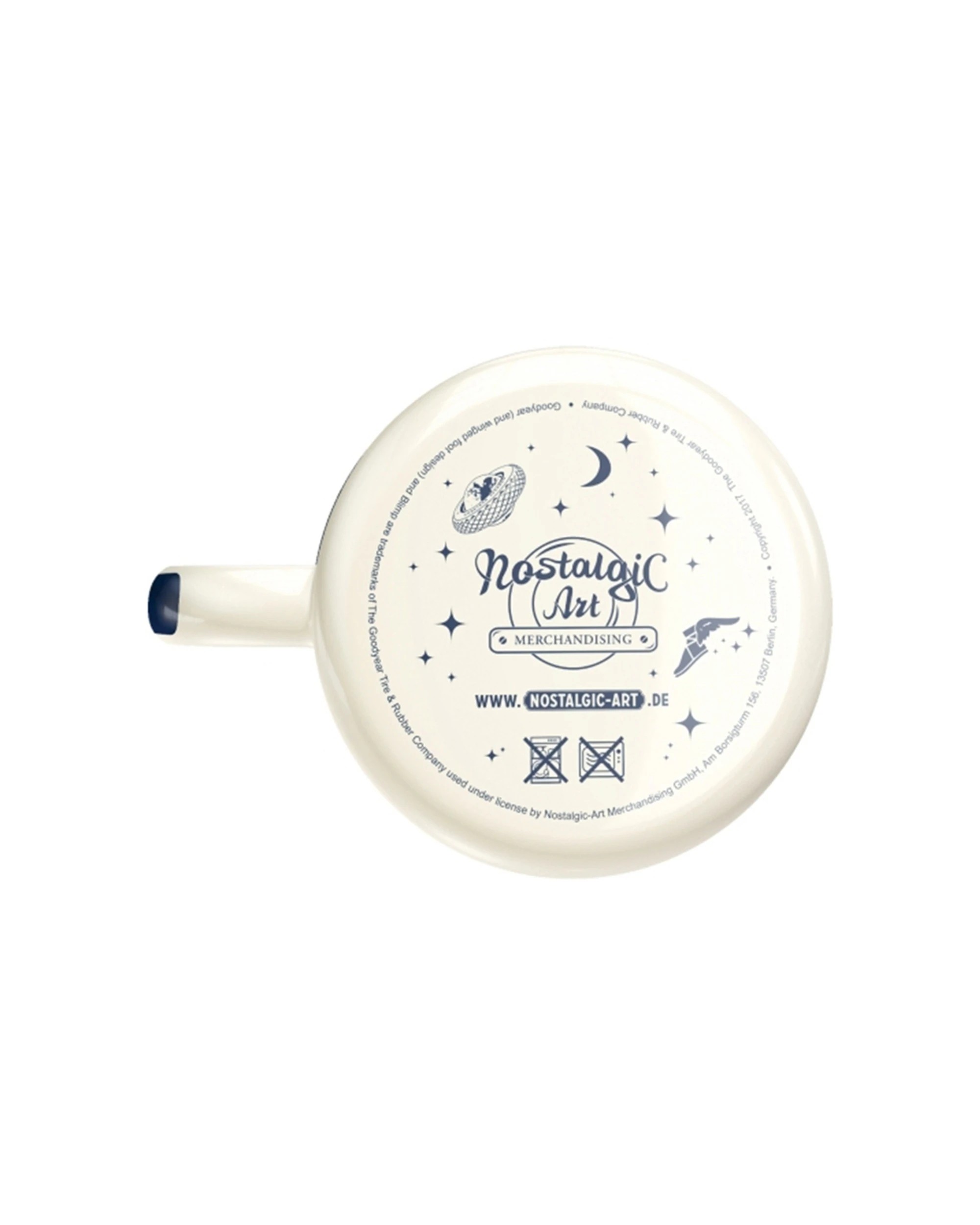 4 Nostalgic-Art Enamel Mug 360ml Mug -  Goodyear Tires Logo - White, 4 of 4