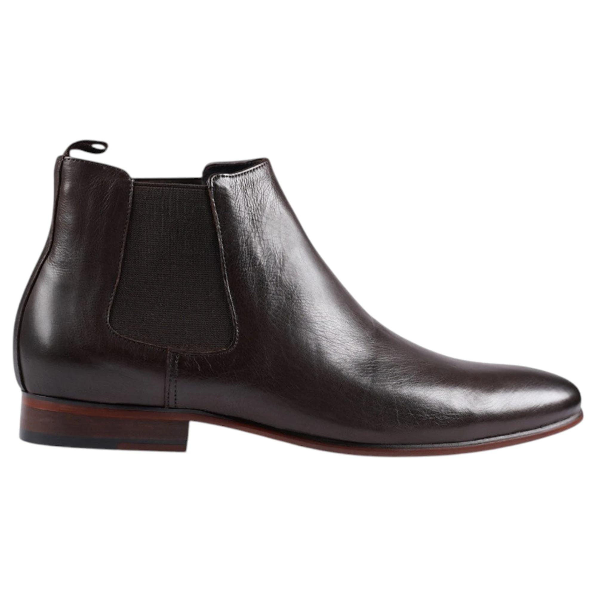 1 Batsanis Mens Adonis Chelsea Boots COFFEE, 1 of 6