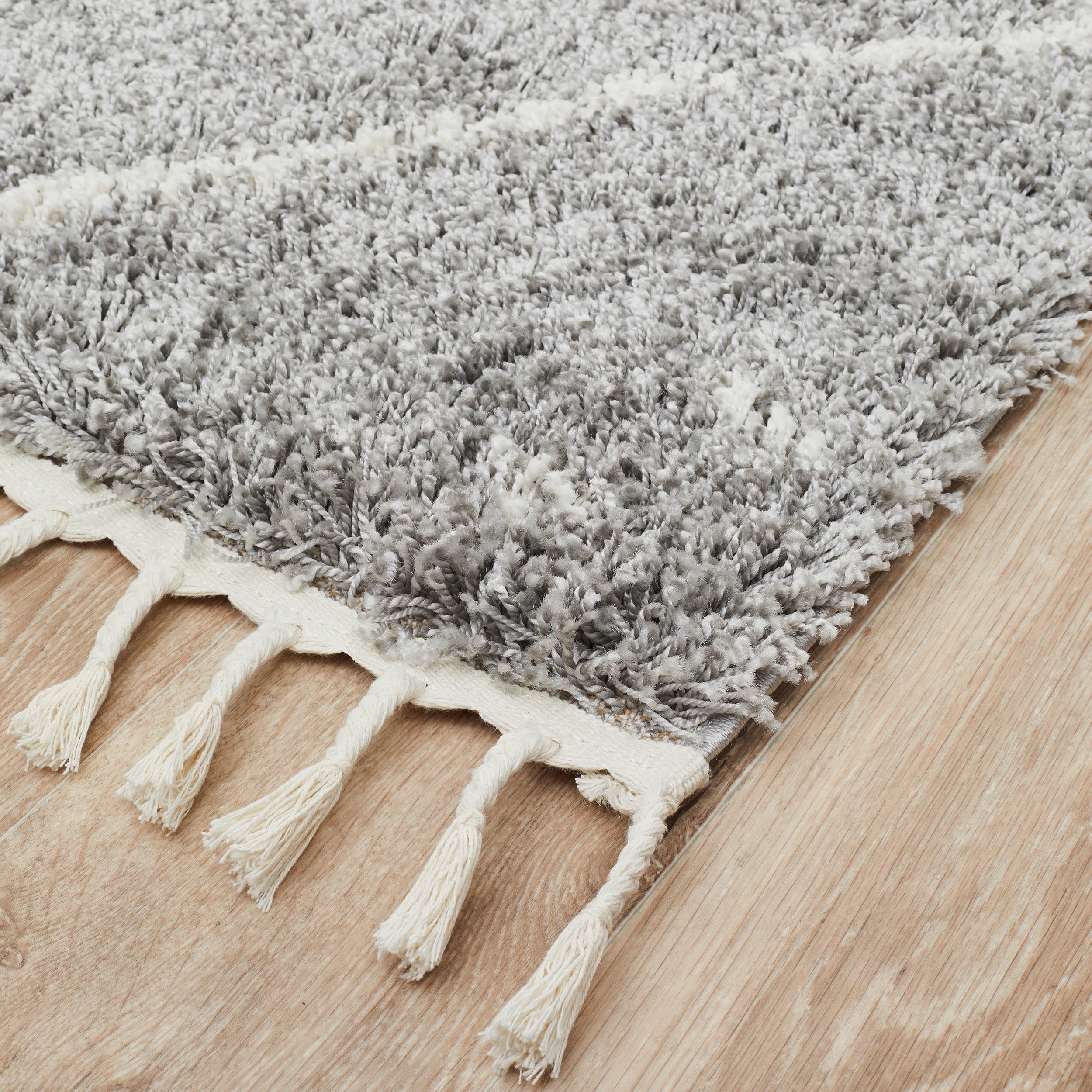 3 Common Ground Rugs Amber 44 230x160cm - Medium Shag Rug - Silver, 3 of 7